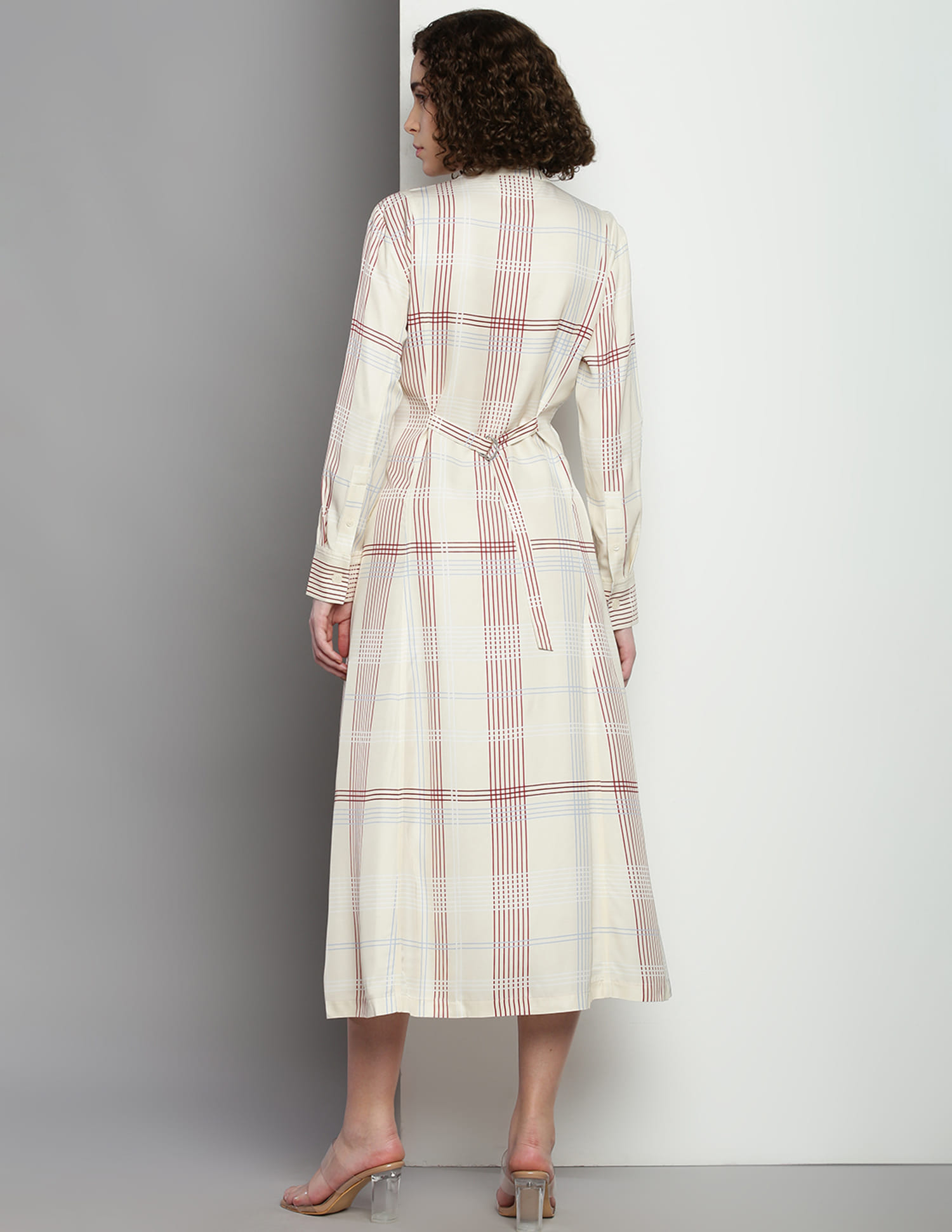 Buy Tommy Hilfiger Check Fluid Midi Dress - NNNOW.com Buy Tommy Hilfiger Check Fluid Midi Dress - NNNOW.com