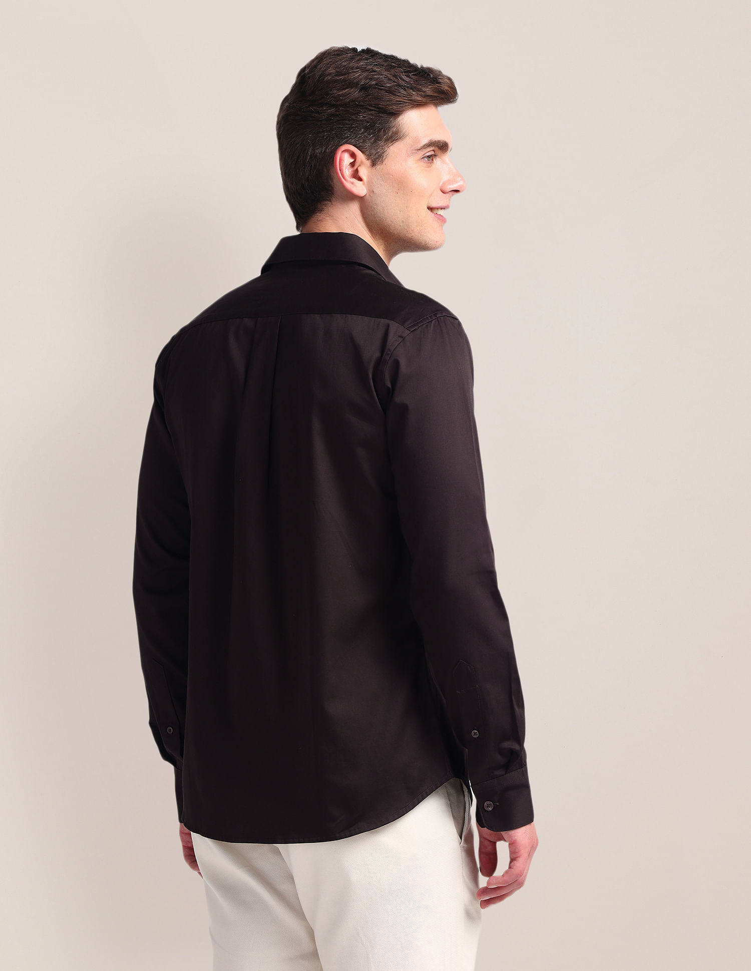 U.S. Polo Assn. Semi-Cutaway Collar Solid Shirt