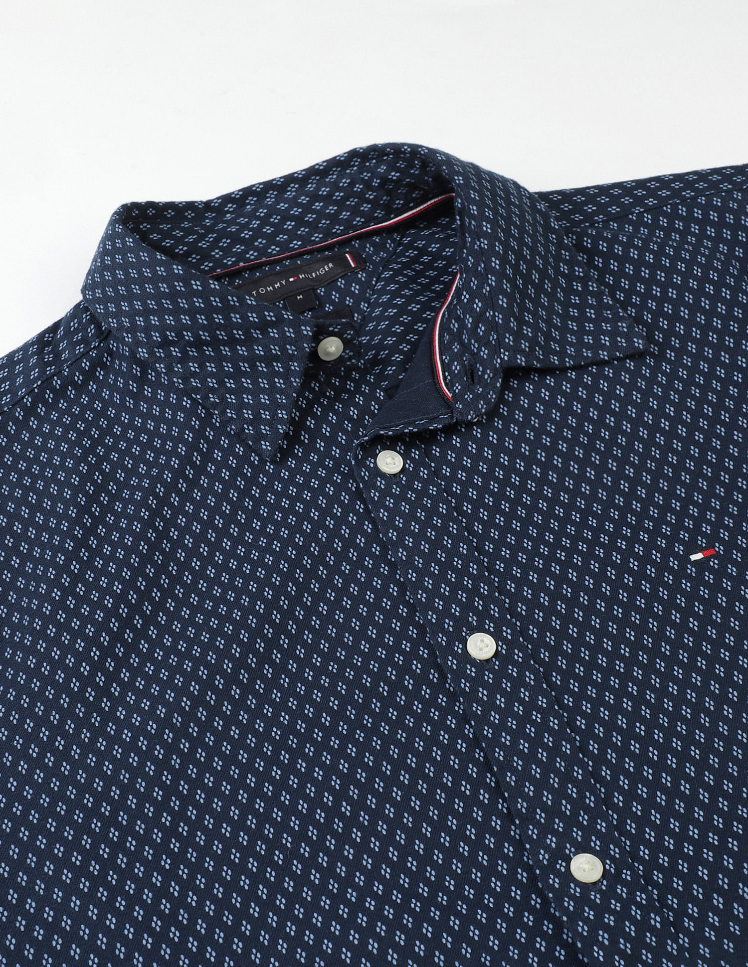 Tommy Hilfiger Brushed Geometric Print Slim Fit Shirt