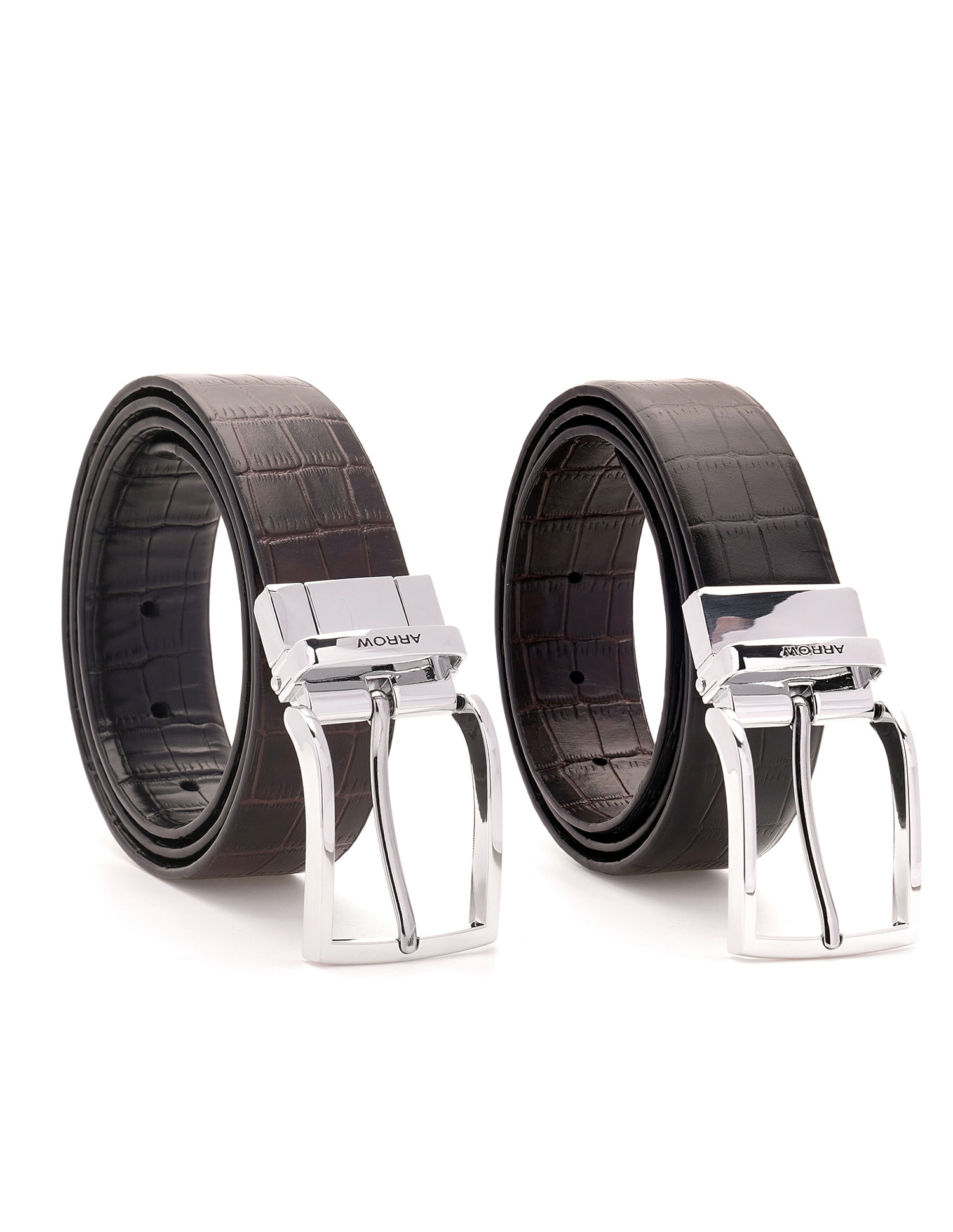 Arrow Men Textured Reversible Revia Belt