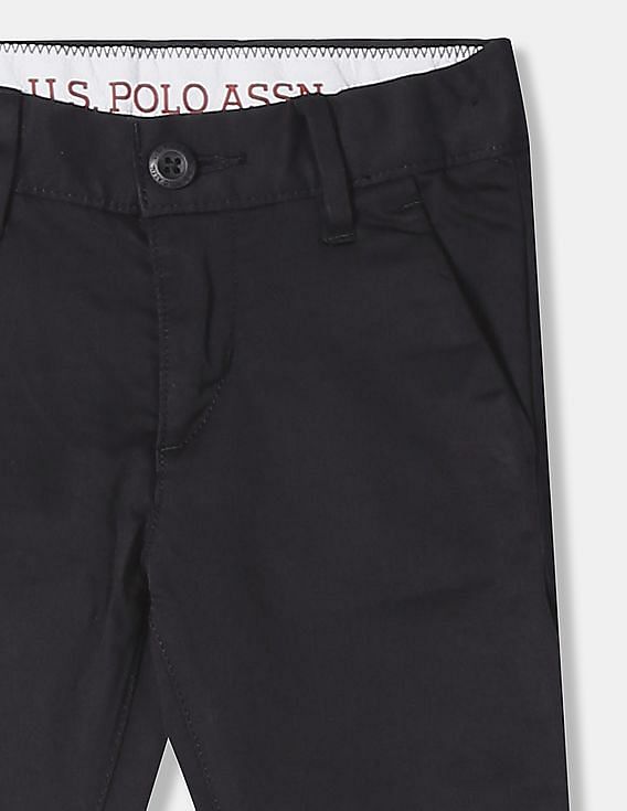 U.S. Polo Assn. Kids Regular Fit Solid Trousers