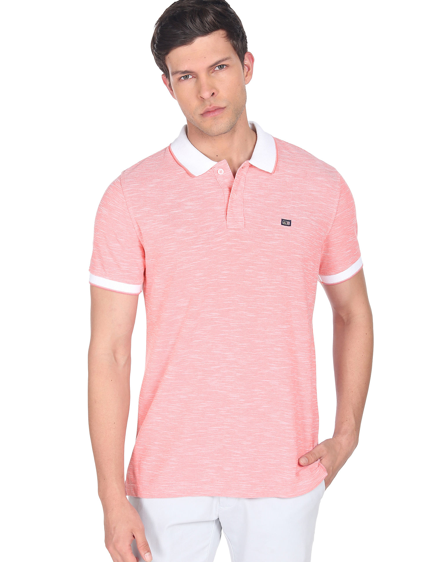 Arrow Sports Contrast Collar Polo Shirt