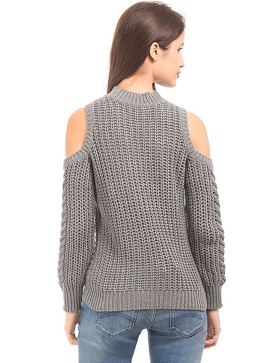 Aeropostale cold hotsell shoulder sweater