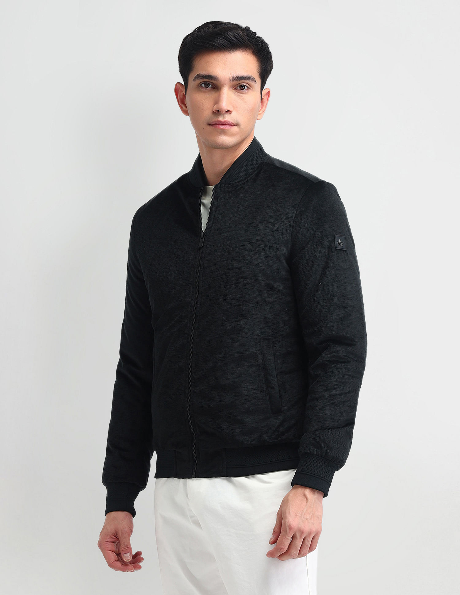 Arrow Sport Stand Neck Bomber Jacket