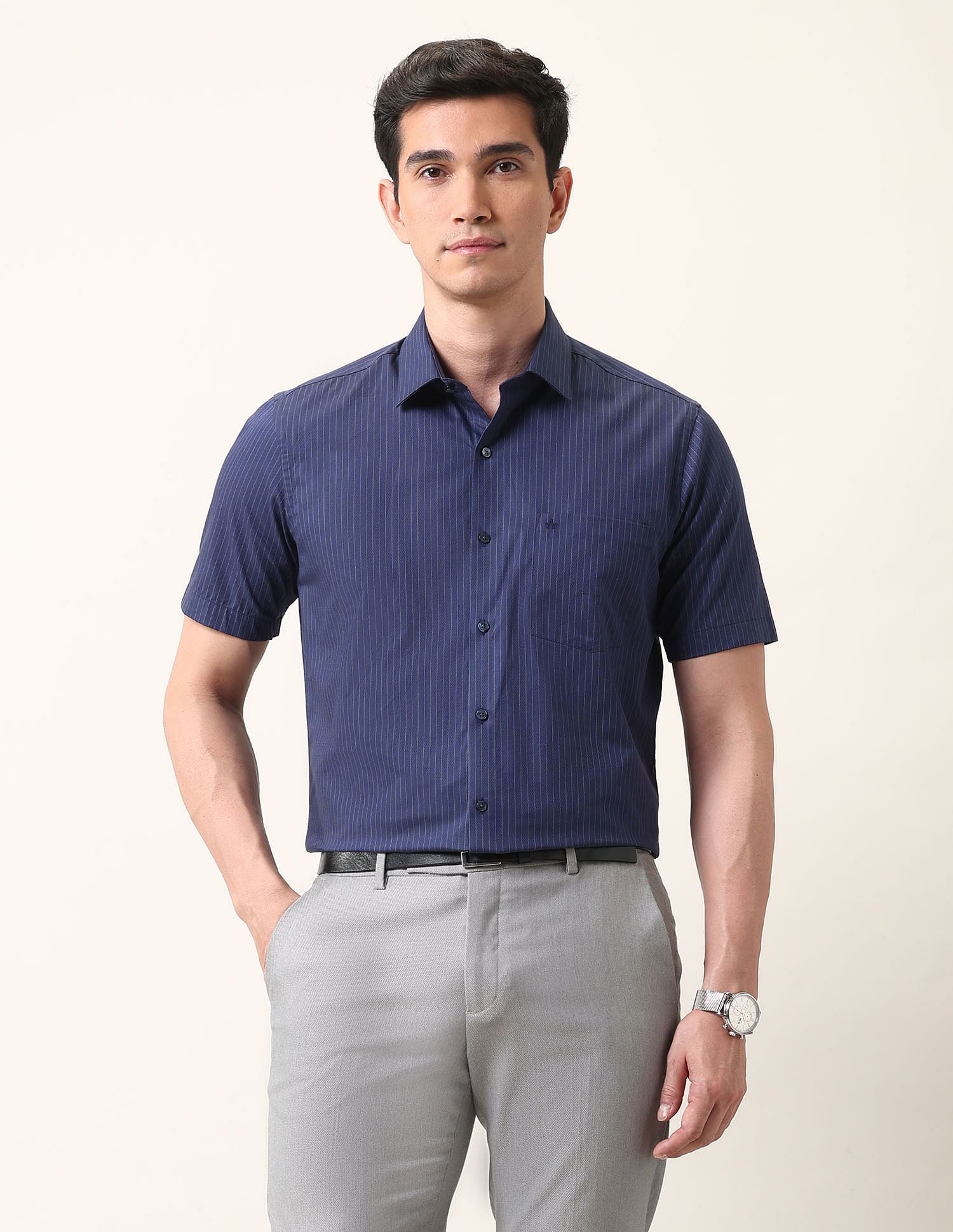 Arrow Liberty Classic Fit Pinstriped Ceremonial Shirt