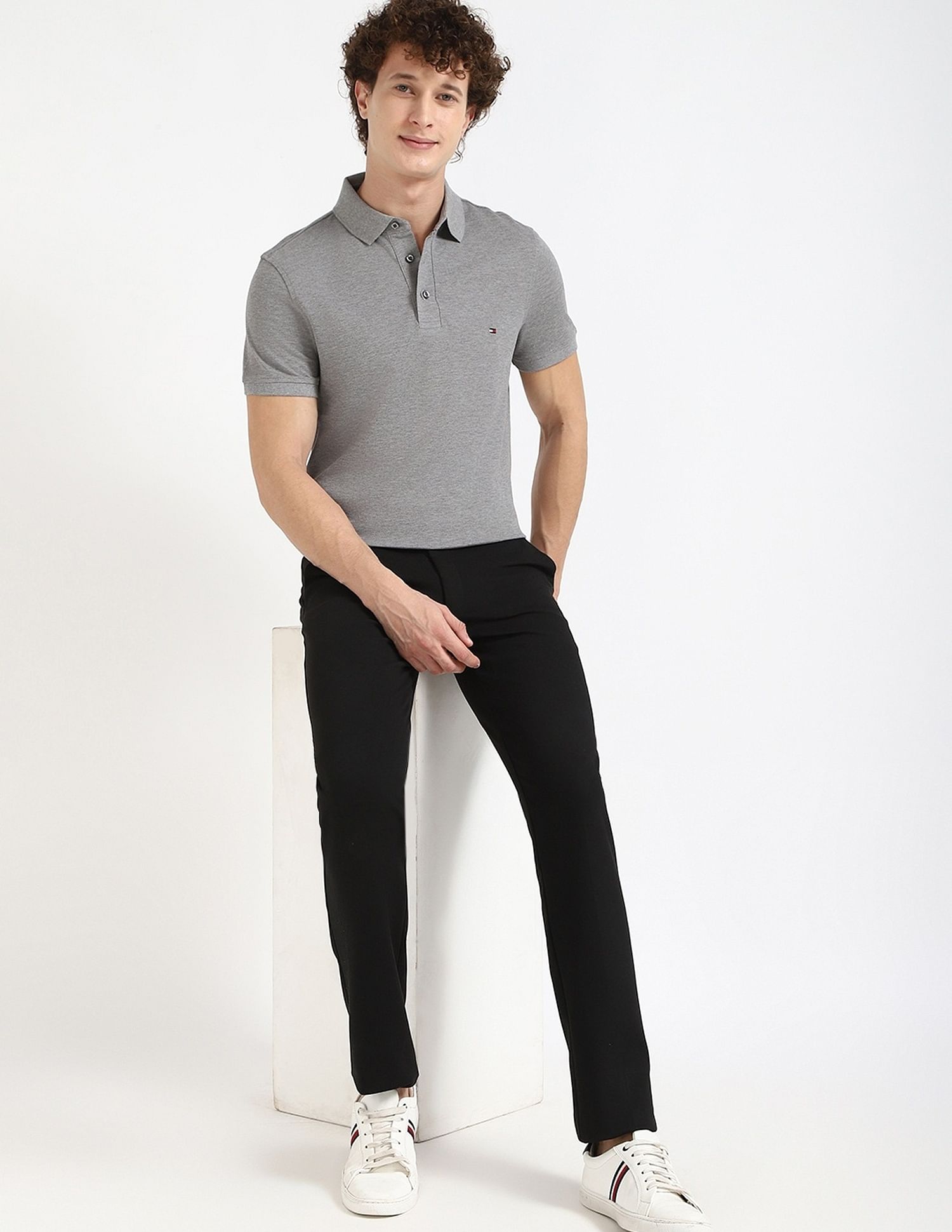 Tommy Hilfiger Printed Slim-Fit Cotton Polo Shirt