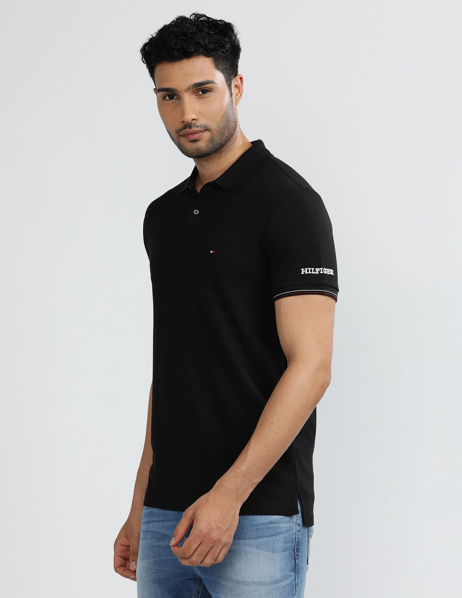Tommy Hilfiger Tipped Hem Slim Polo Shirt