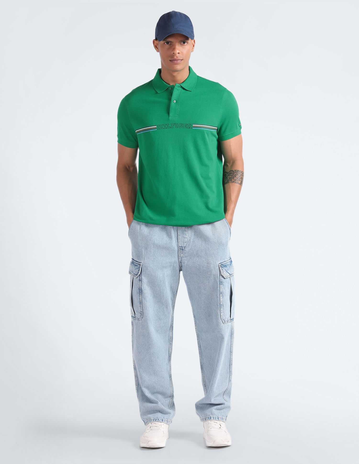 Tommy Hilfiger Brand Stripe Sustainable Polo Shirt