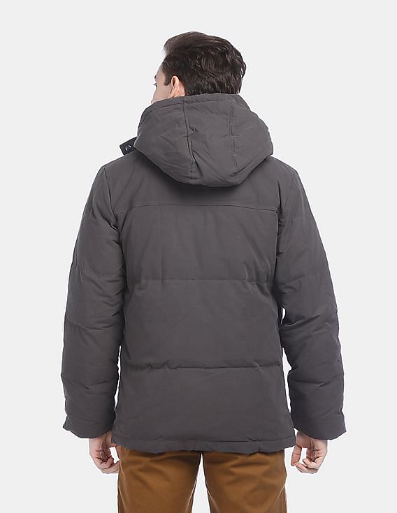 Gap heavyweight down on sale hooded puffer jacket