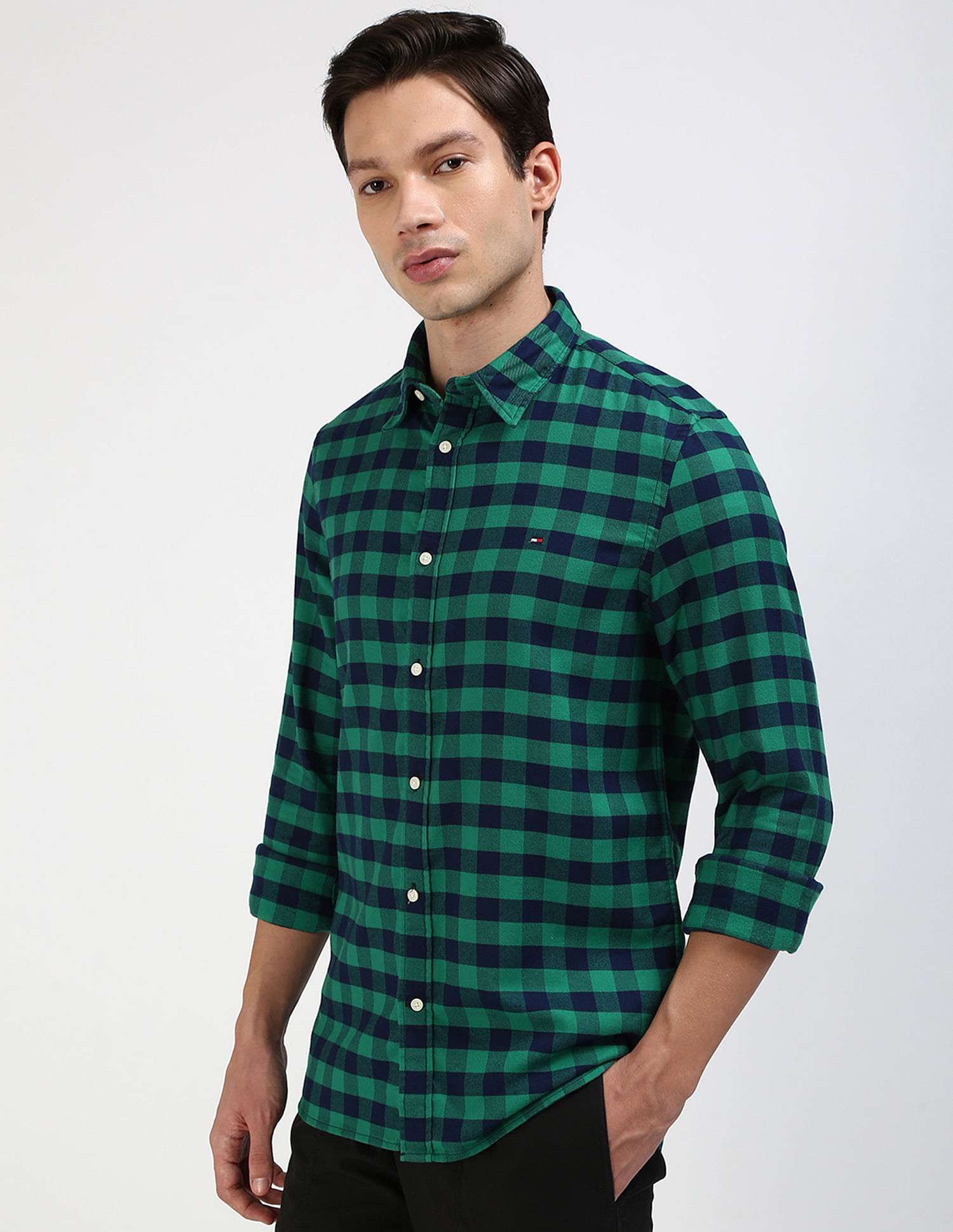 Tommy Hilfiger Brushed Gingham Twill Shirt