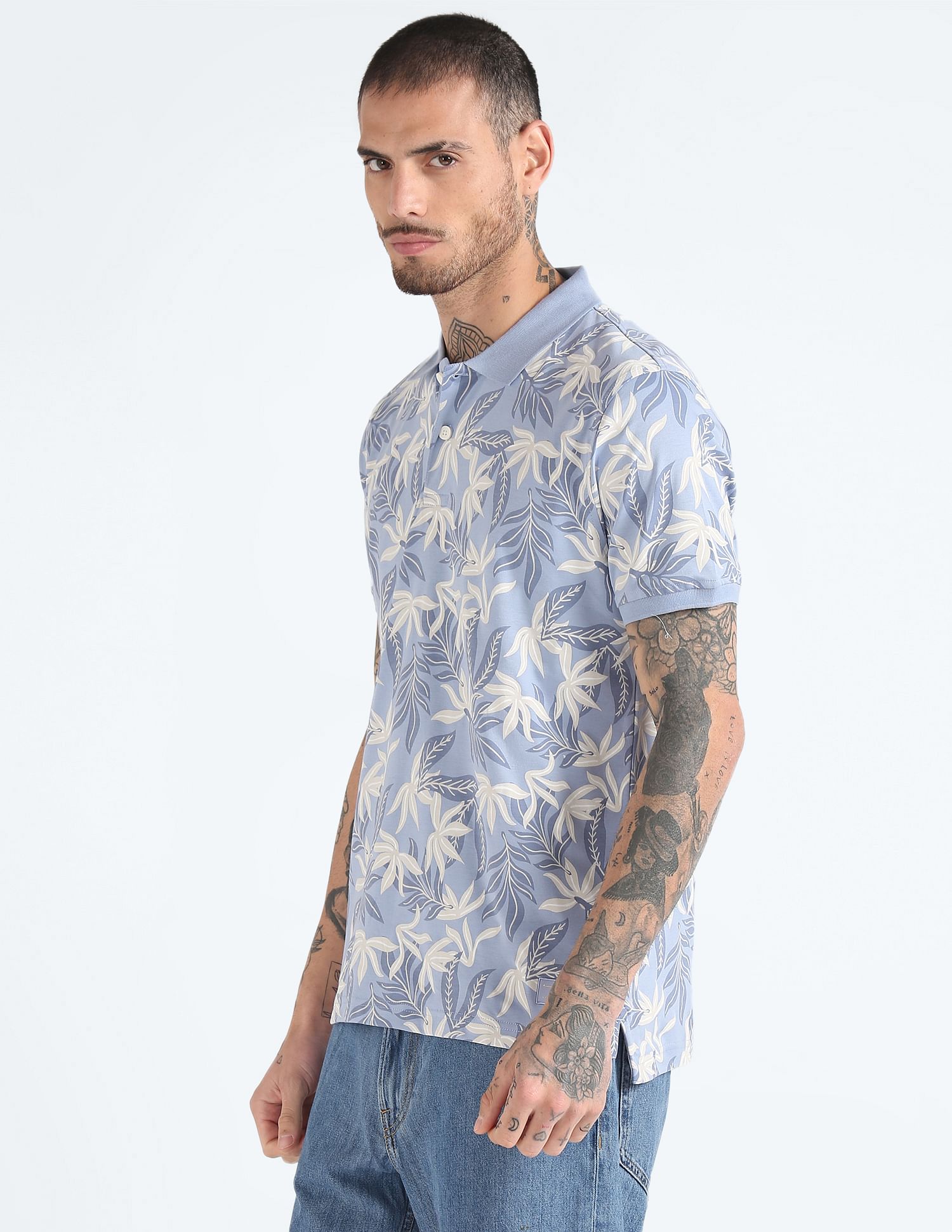 Flying Machine Mercerised Tropical Polo Shirt