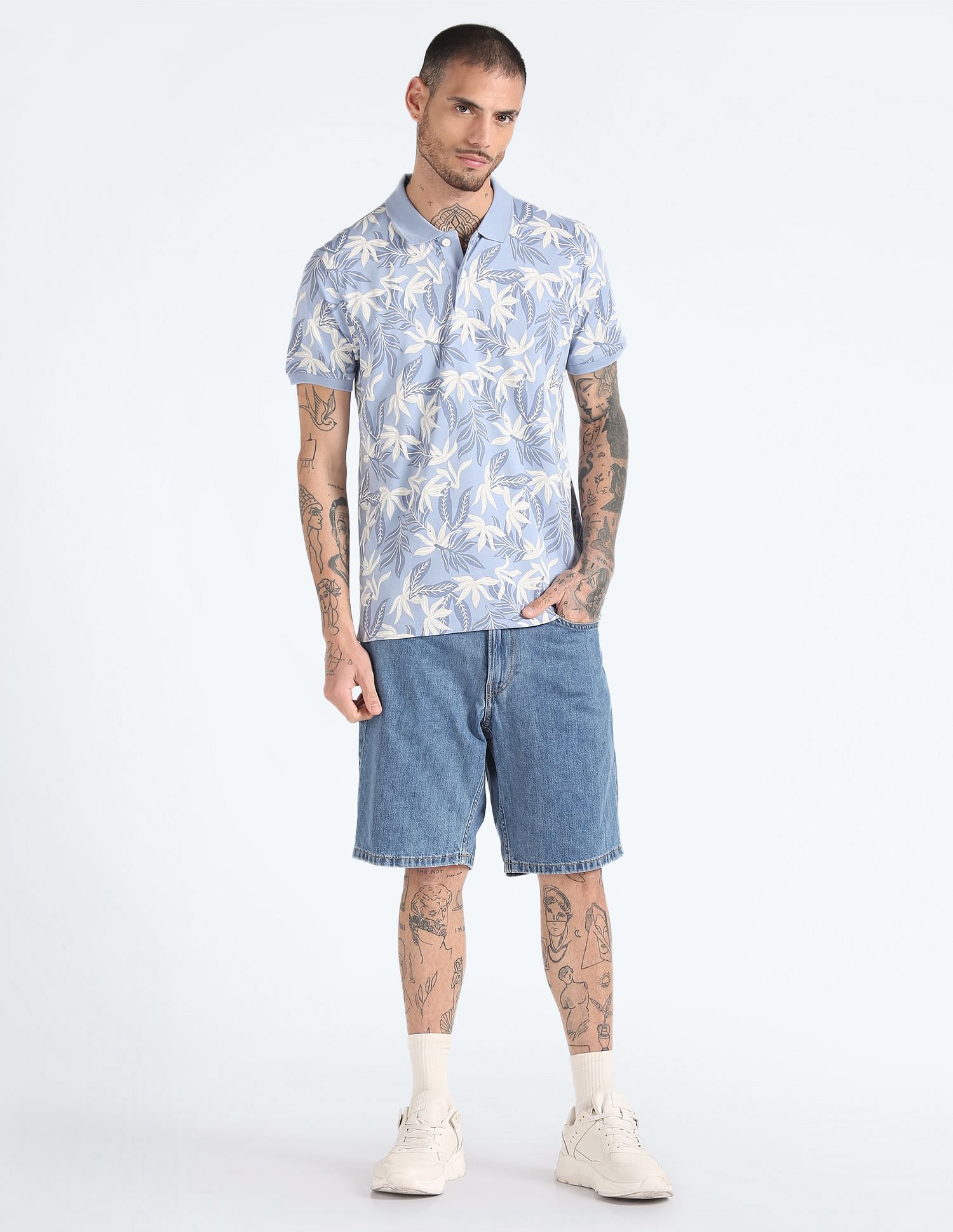 Flying Machine Mercerised Tropical Polo Shirt