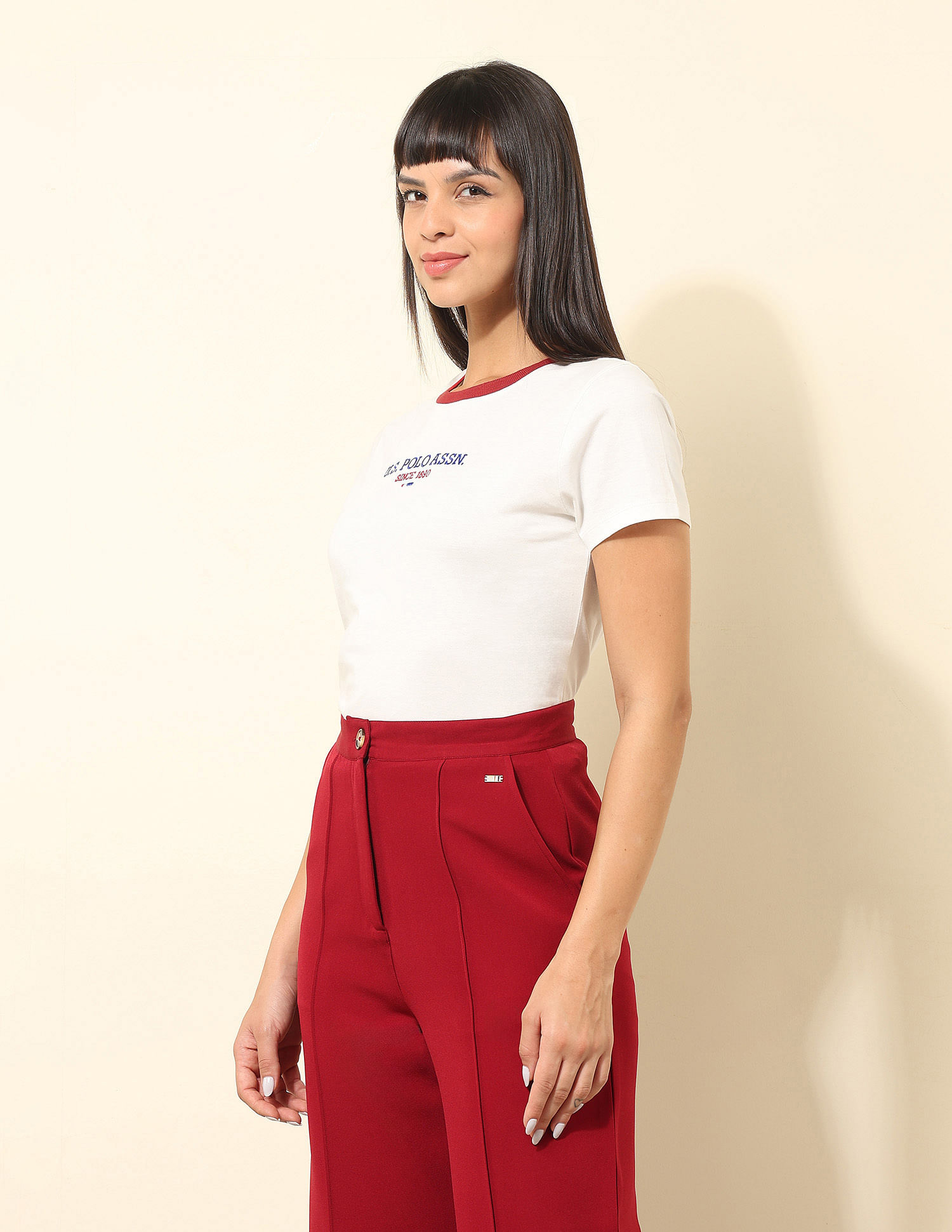 U.S. Polo Assn. Women Brand Printed T-Shirt