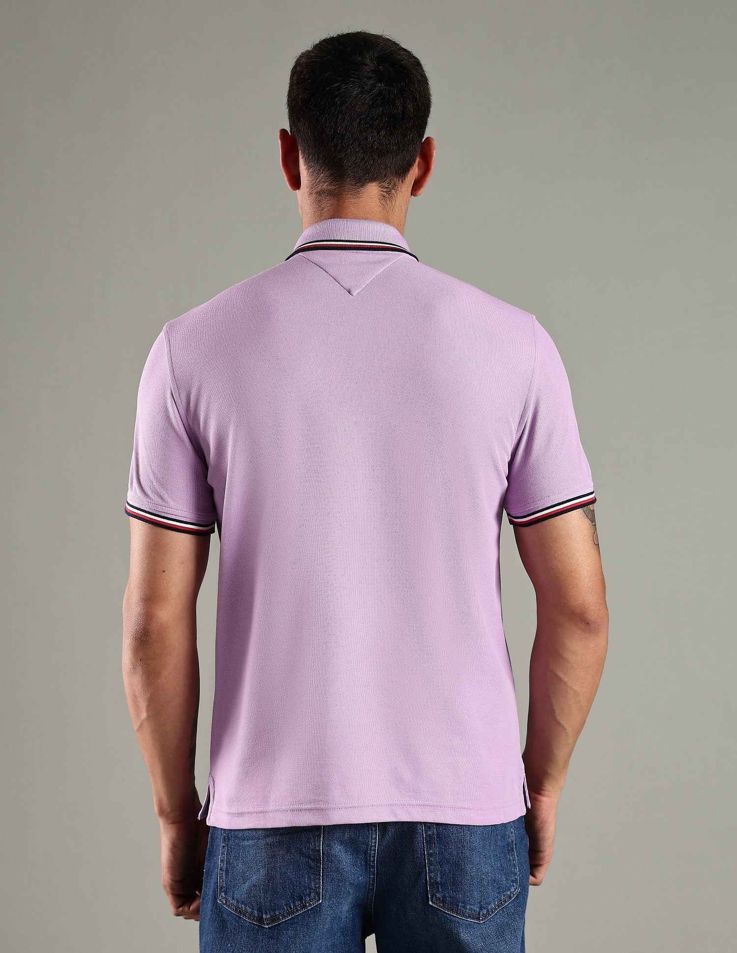 Tommy Hilfiger Solid Regular Fit Cotton Polo T-Shirt