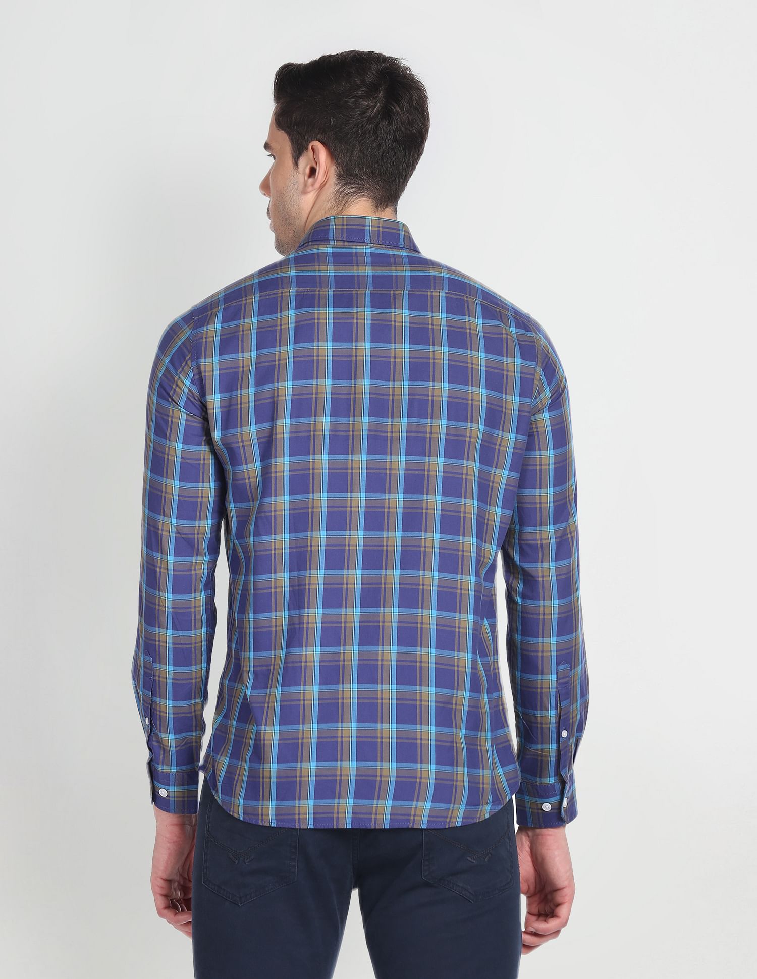 Arrow Sports Tartan Check Casual Shirt