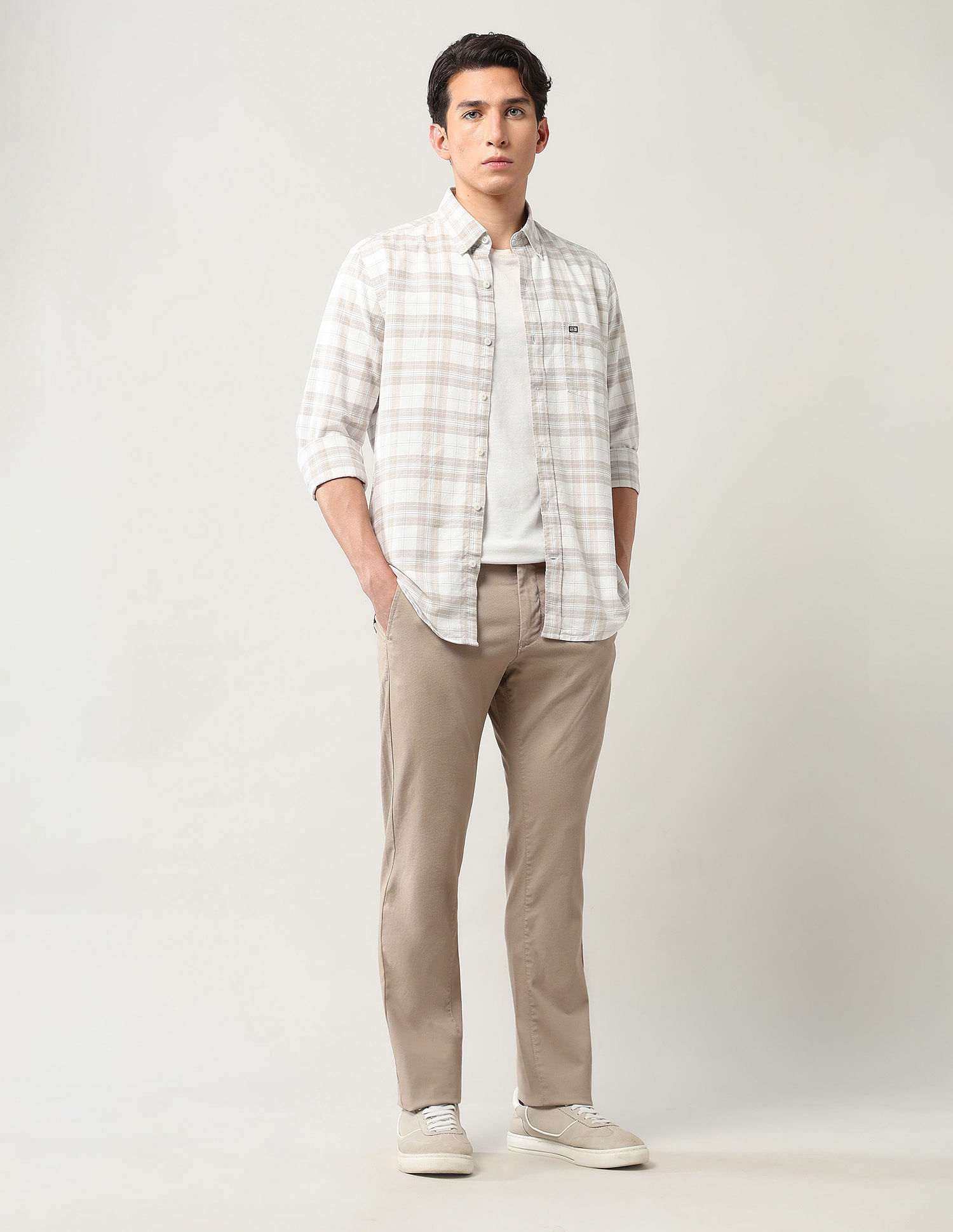 Arrow Sport Slim Fit Dobby Trousers