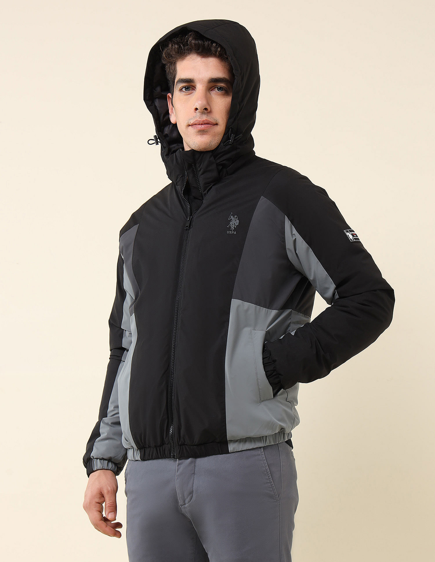 U.S. Polo Assn. High Neck Regular Fit Jacket