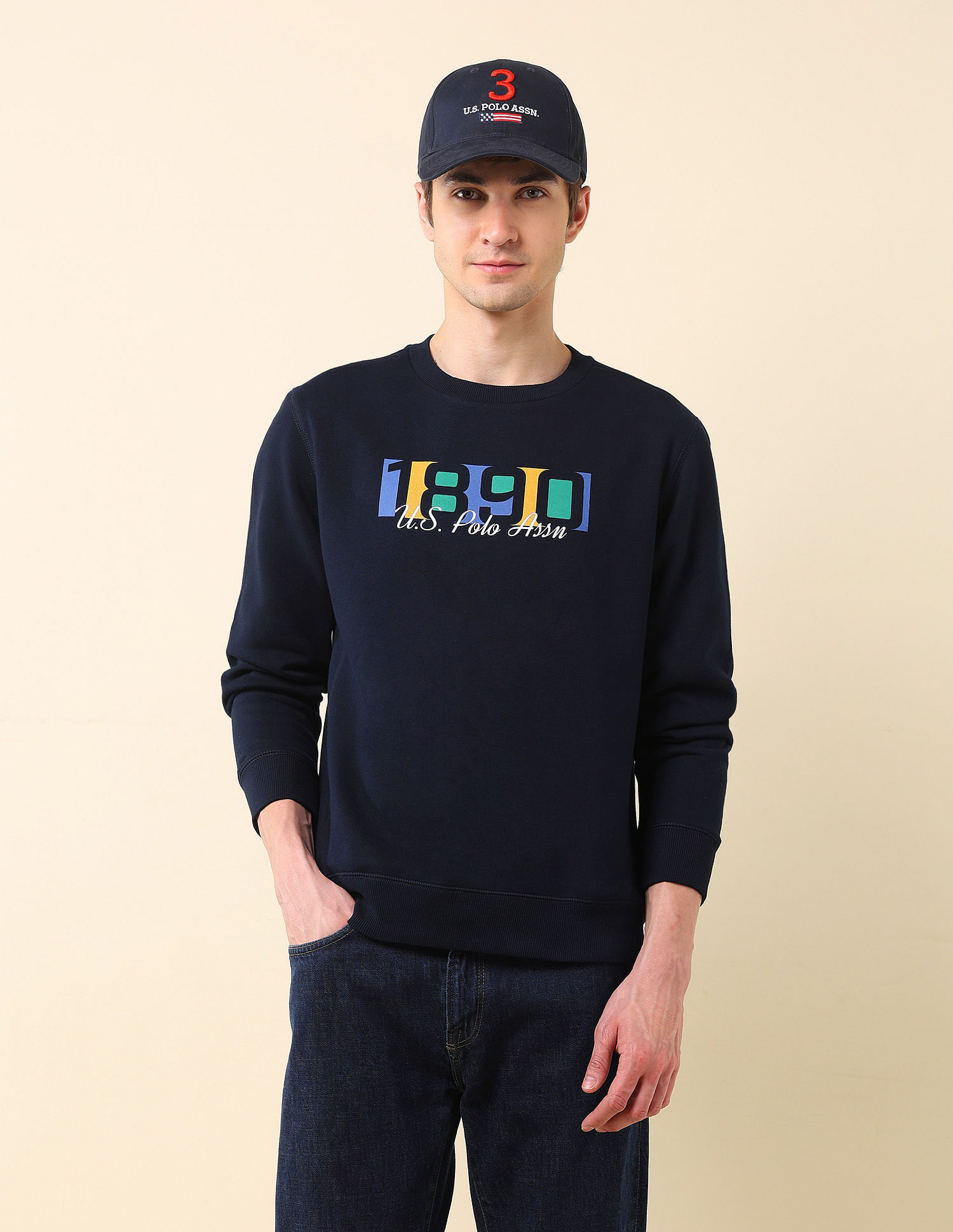 U.S. Polo Assn. Brand Printed Classic Sweatshirt