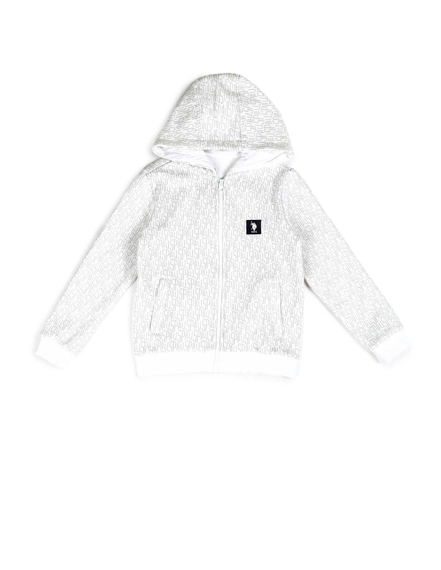 U.S. Polo Assn. Kids Boys Brand Printed Hooded Sweatshirt