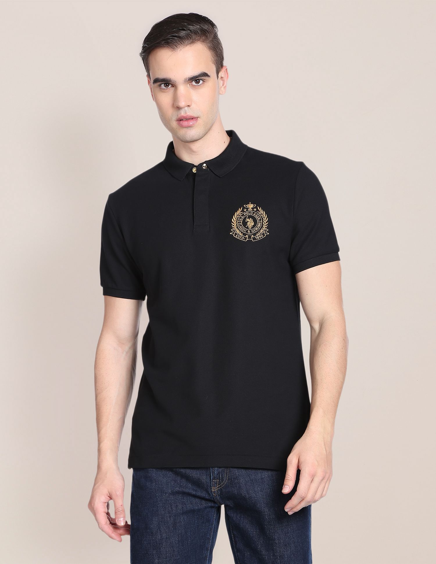 U.S. Polo Assn. Heritage Logo Solid Polo Shirt
