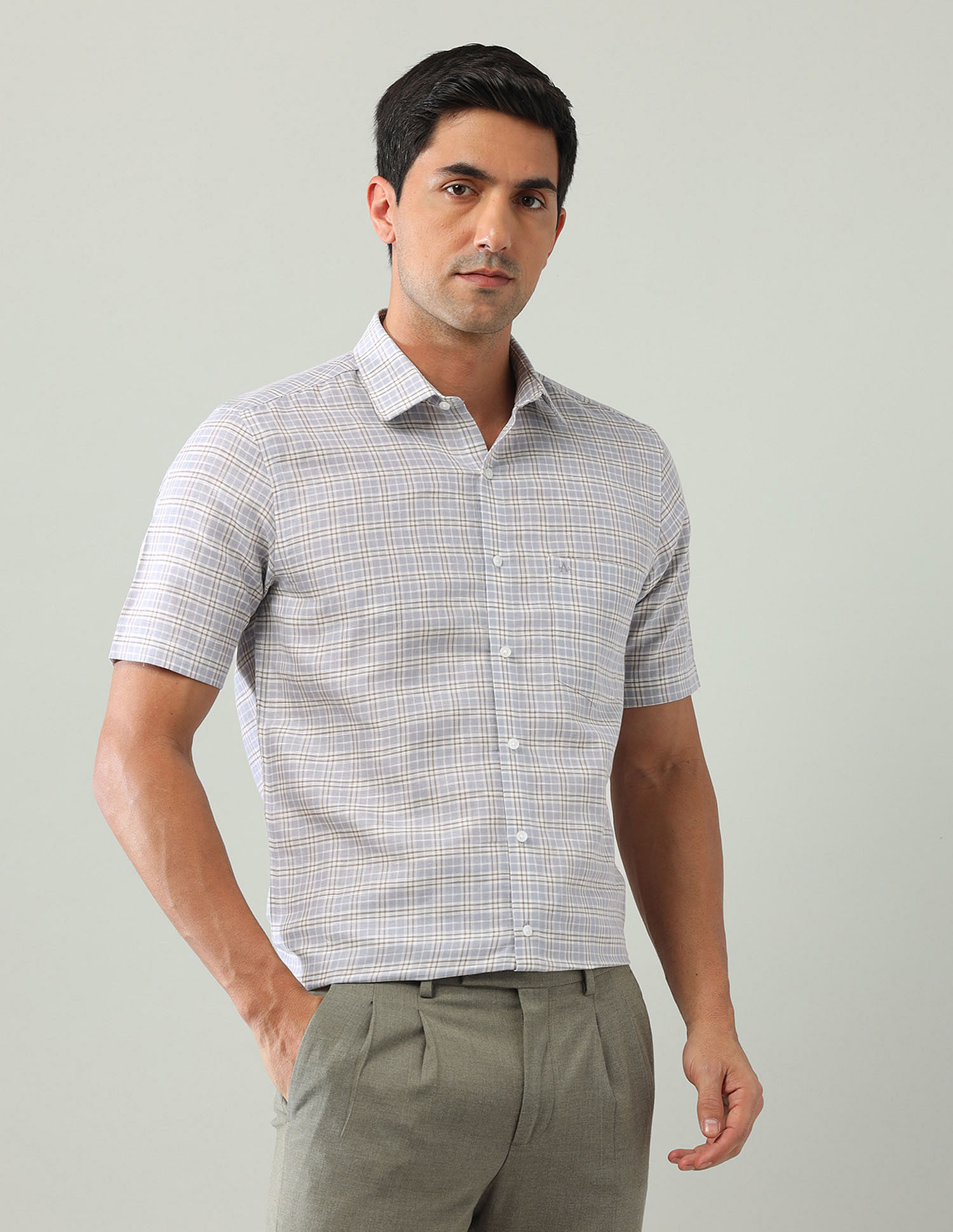 Arrow Grid Tattersall Checked Liberty Classic Fit Shirt