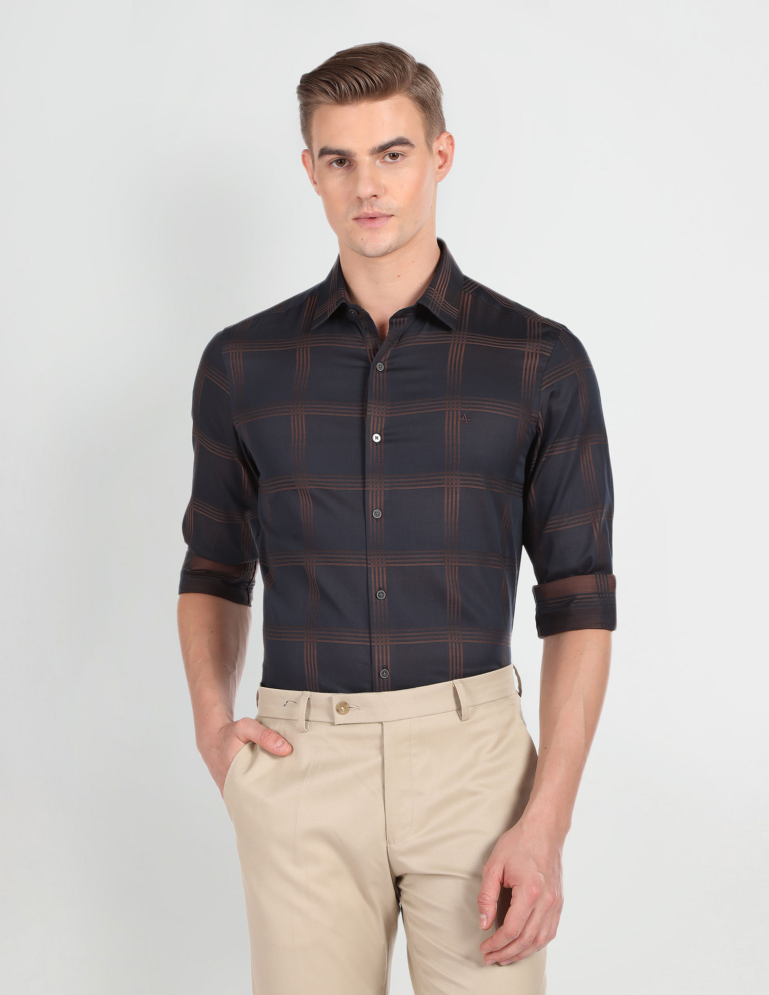 Arrow Newyork Manhattan Slim Fit Tartan Check Shirt