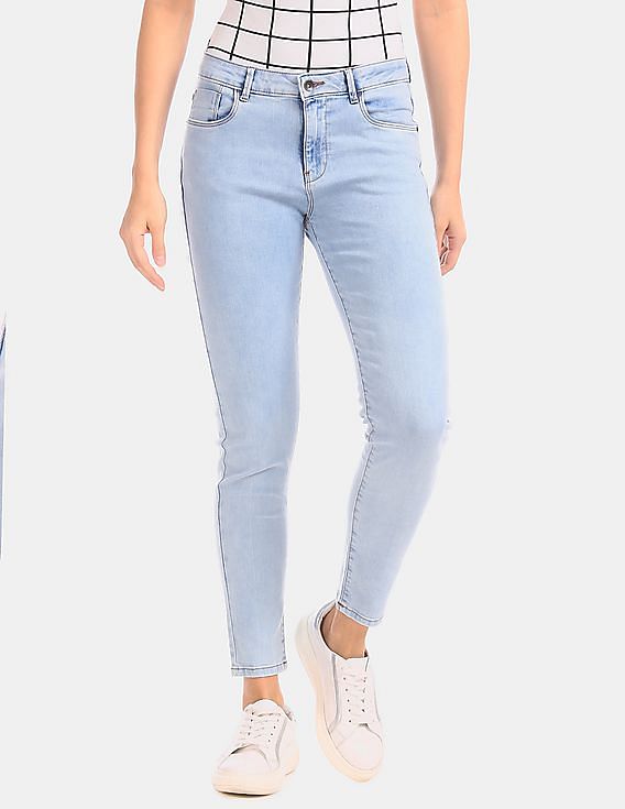 Flying Machine Women Veronica Skinny Fit Stone Wash Jeans