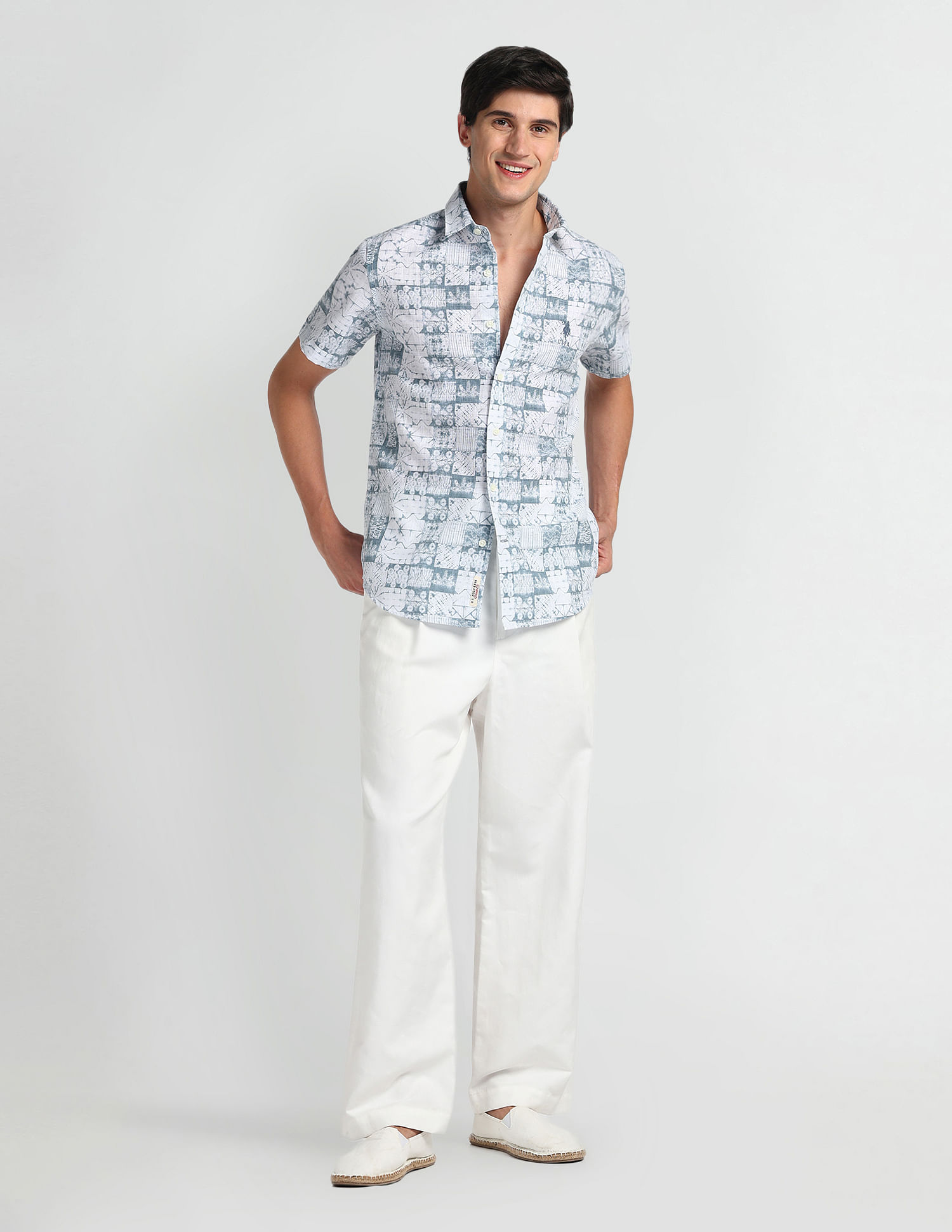 U.S. Polo Assn. Denim Co. Abstract Print Slim Fit Shirt