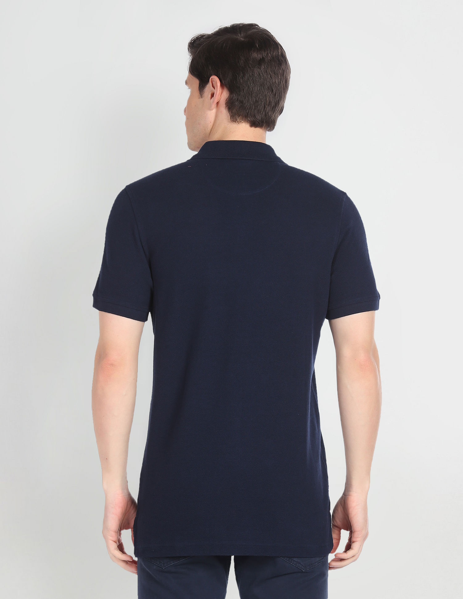 Arrow Sports Compact Cotton Horizontal Stripe Polo Shirt