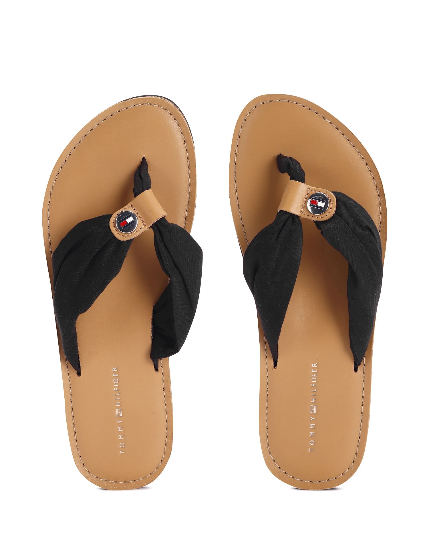 Tommy hilfiger leather footbed beach sandal new arrivals