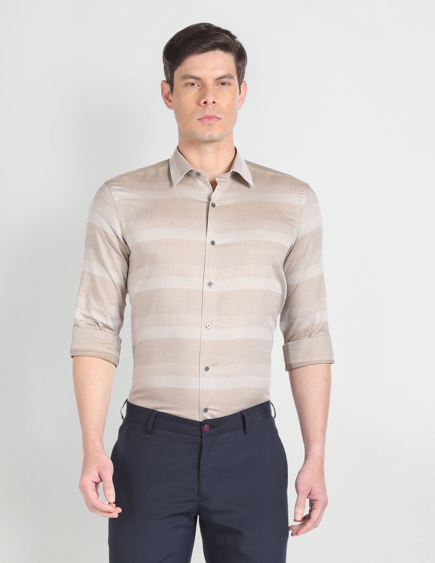 Arrow Newyork Patterned Weave Slim Fit Shirt