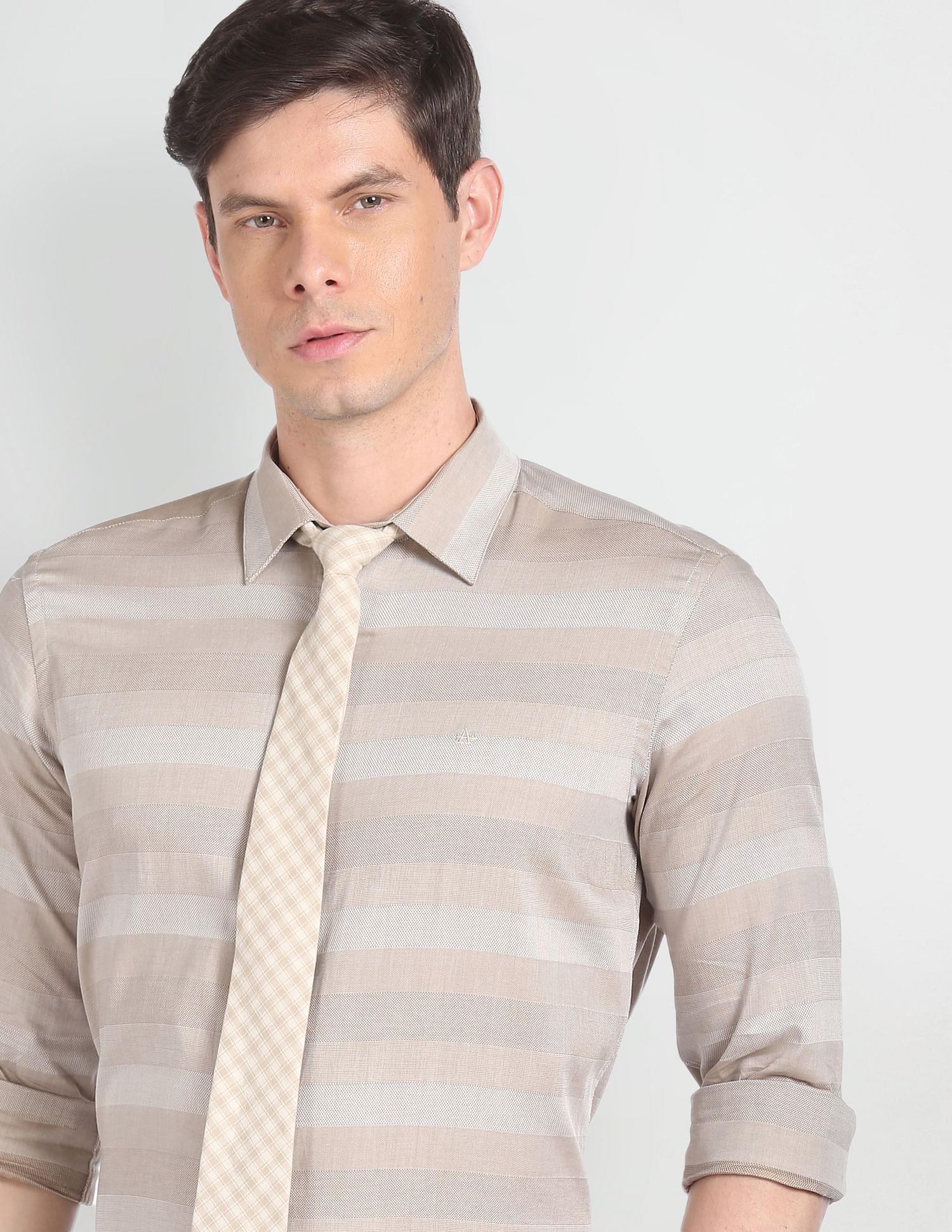 Arrow Newyork Patterned Weave Slim Fit Shirt
