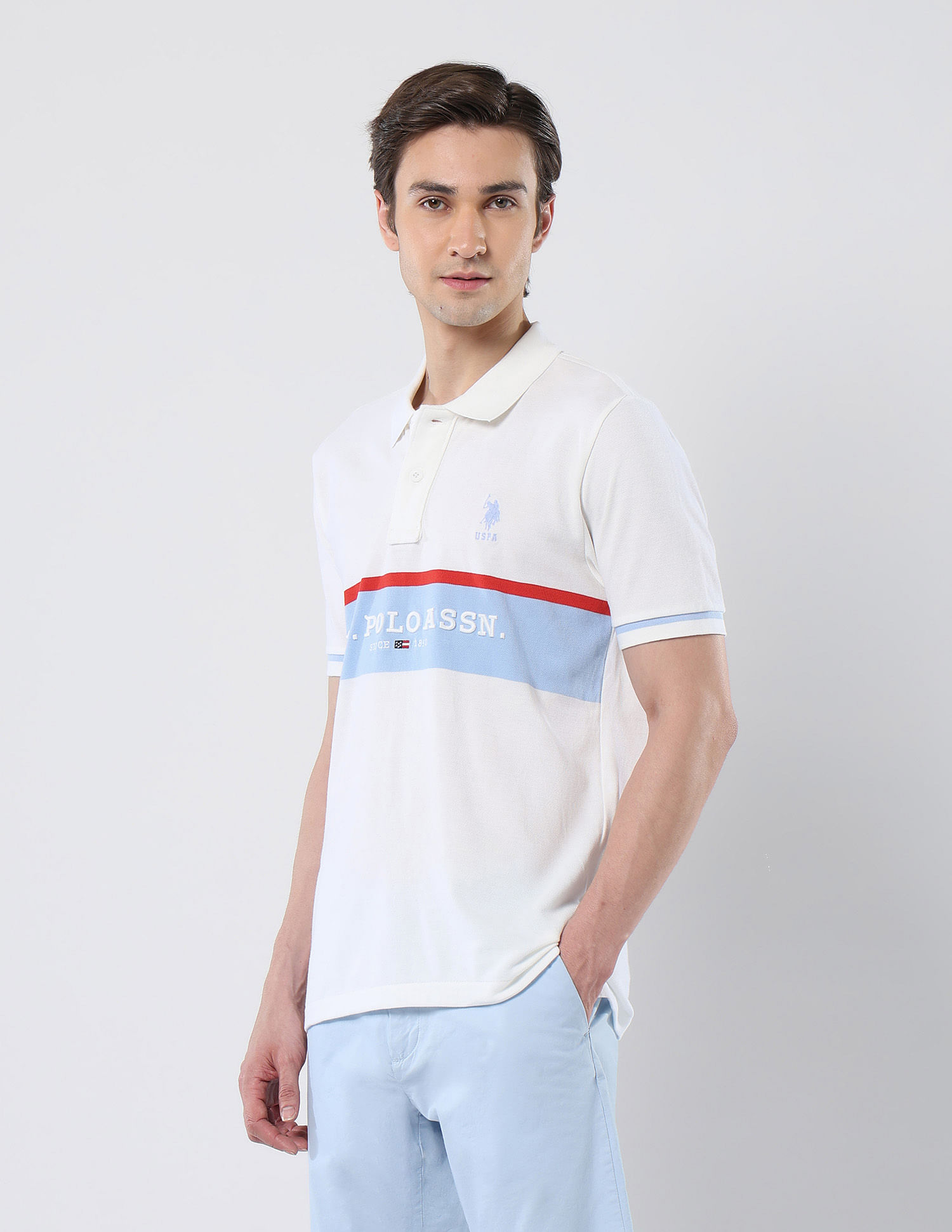 U.S. Polo Assn. Brand Embroidered 135 Anniversary Polo Shirt