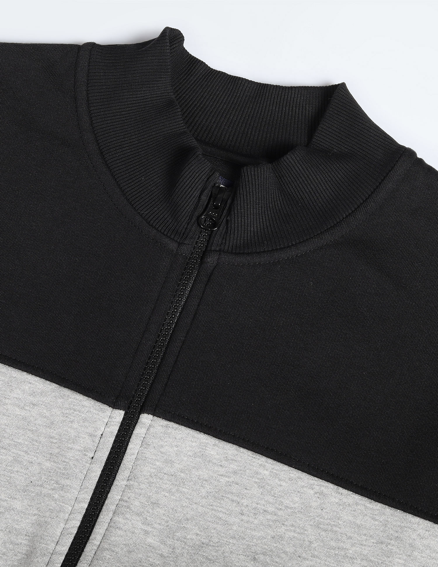 Flying Machine Heathered Panelled Sweatshirt