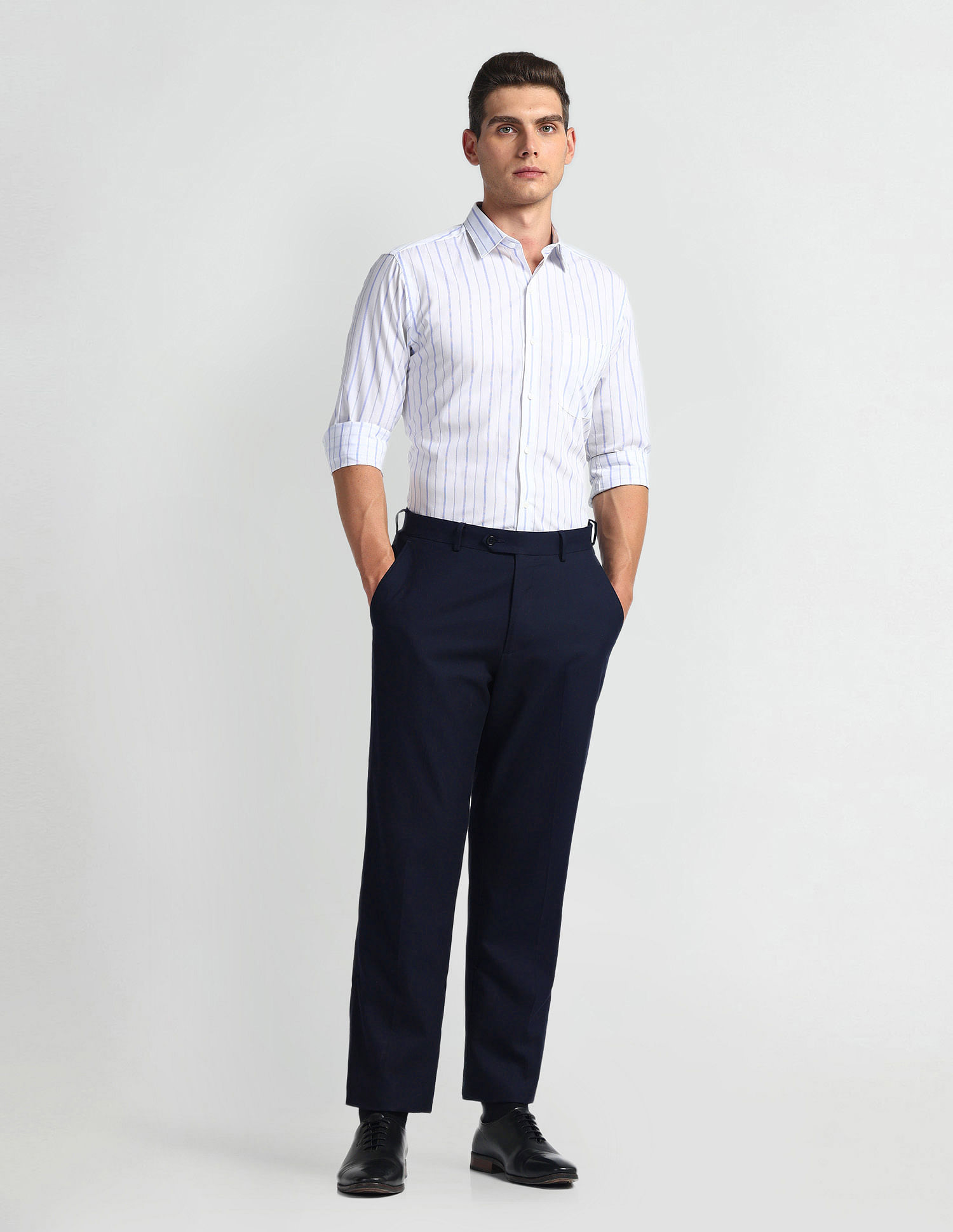 Arrow Vertical Stripe Cotton Shirt