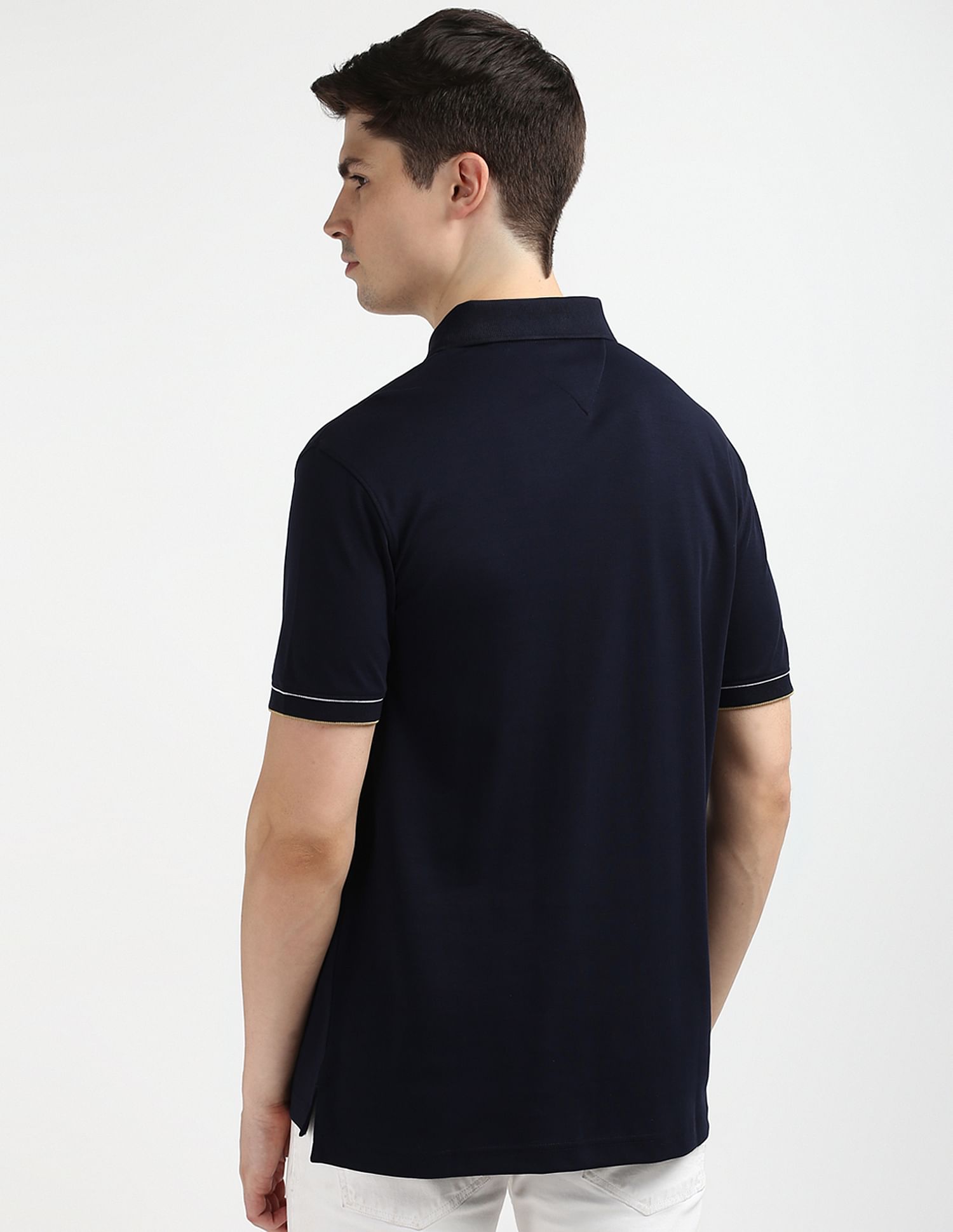 Tommy Hilfiger Solid Zipper Polo Shirt