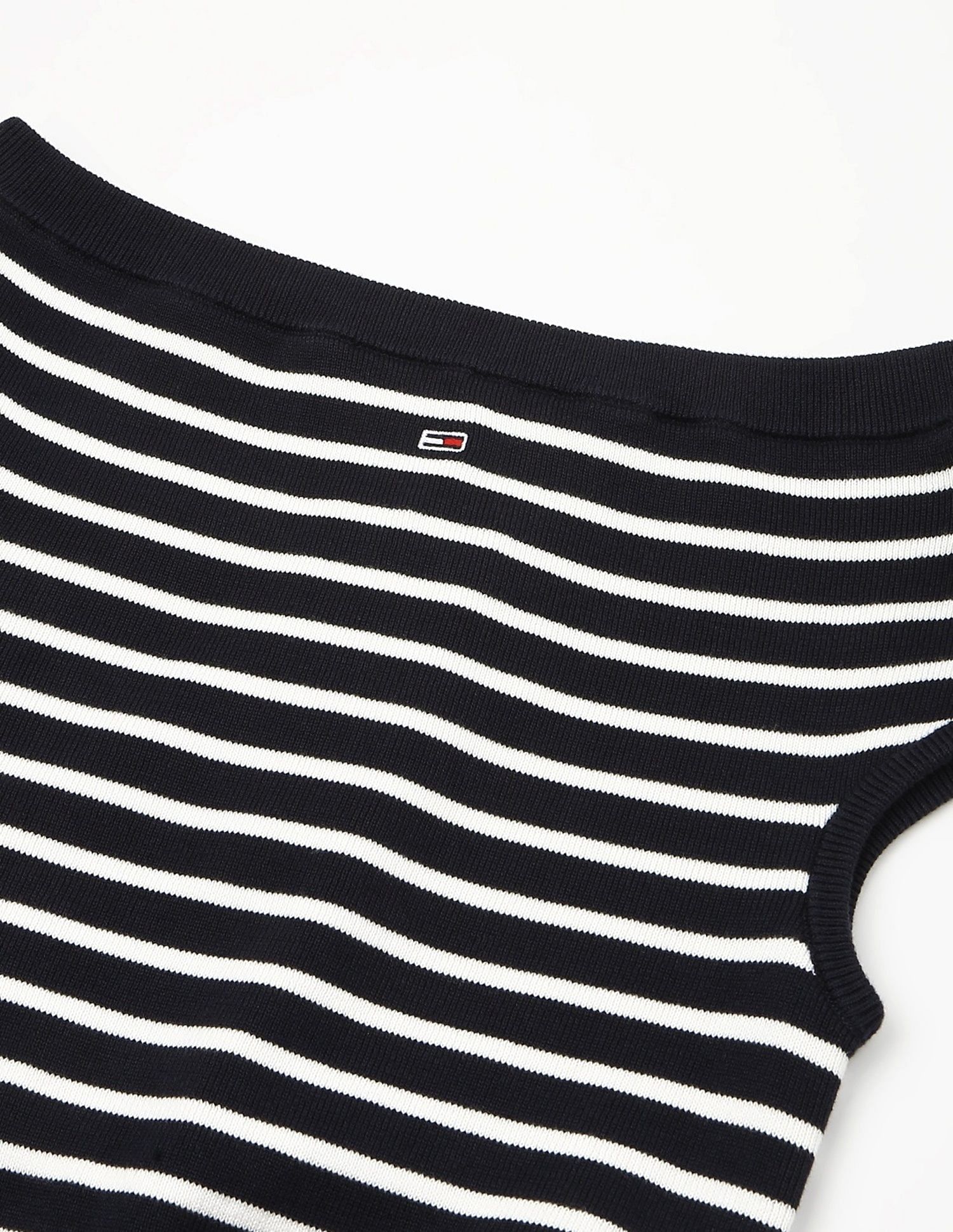 Tommy Hilfiger Slim-Fit Cotton Boat Neck Crop Top