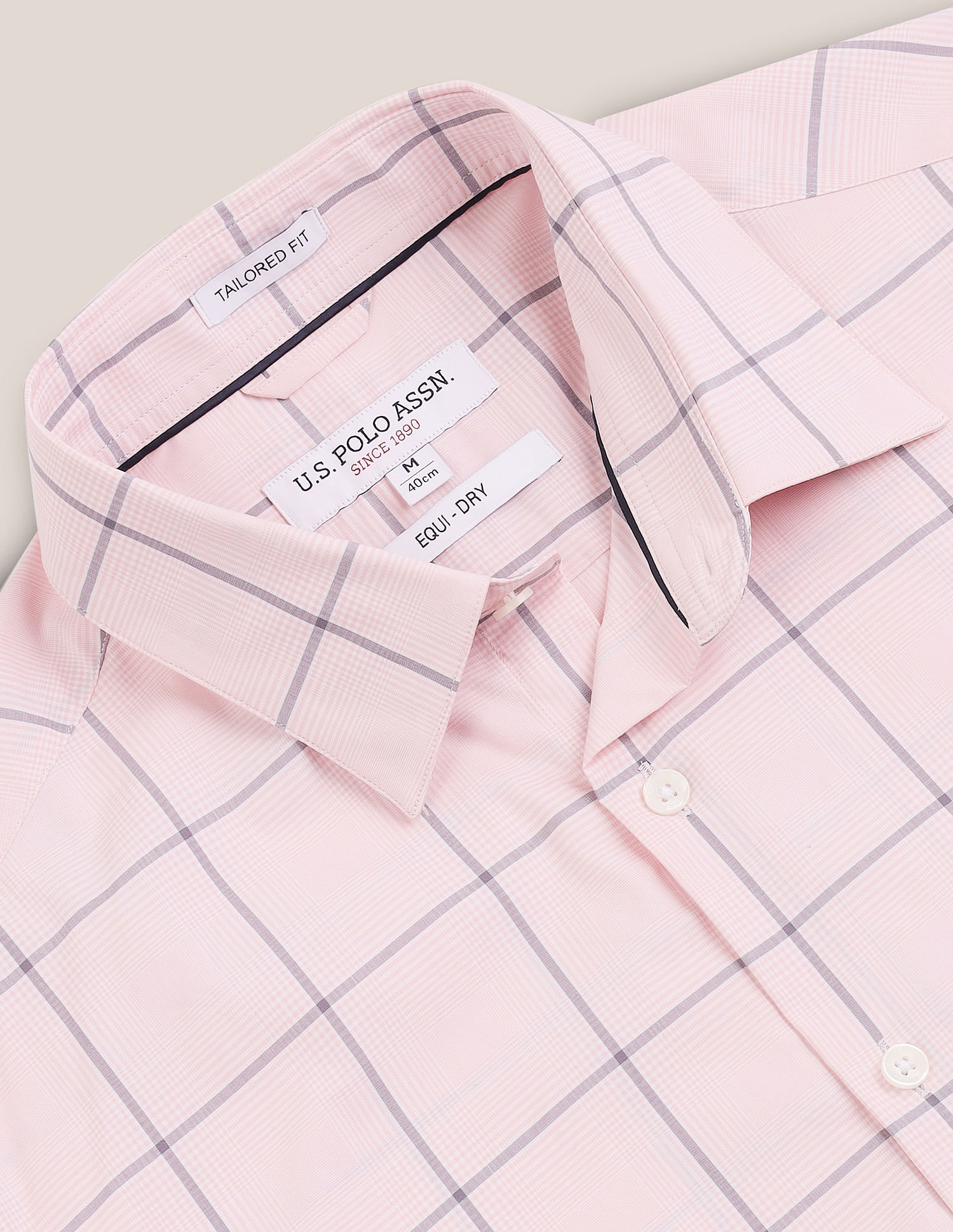 U.S. Polo Assn. Semi Cutaway Collar Tartan Check Shirt