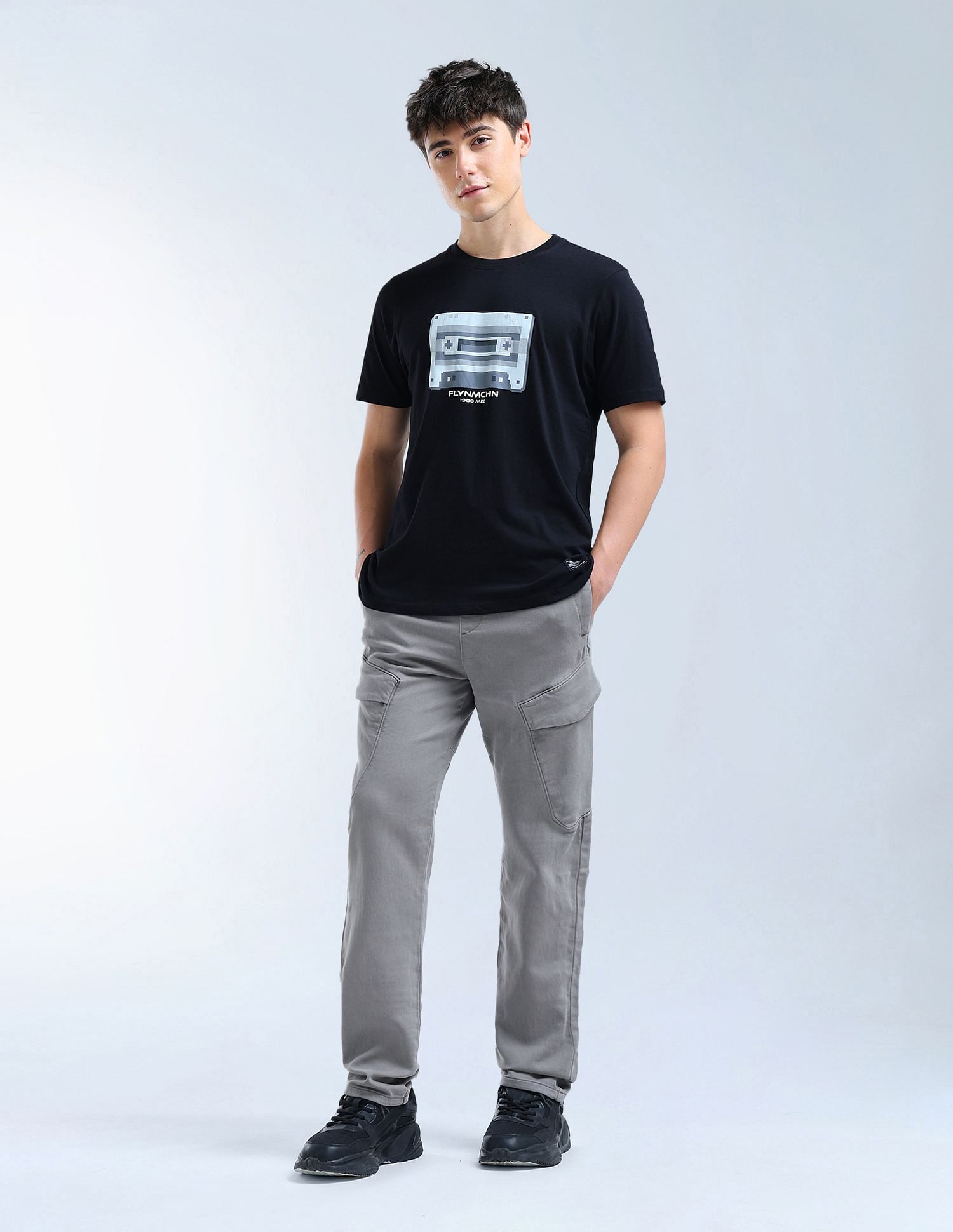 Flying Machine Slim Jogger Fit Solid Trousers