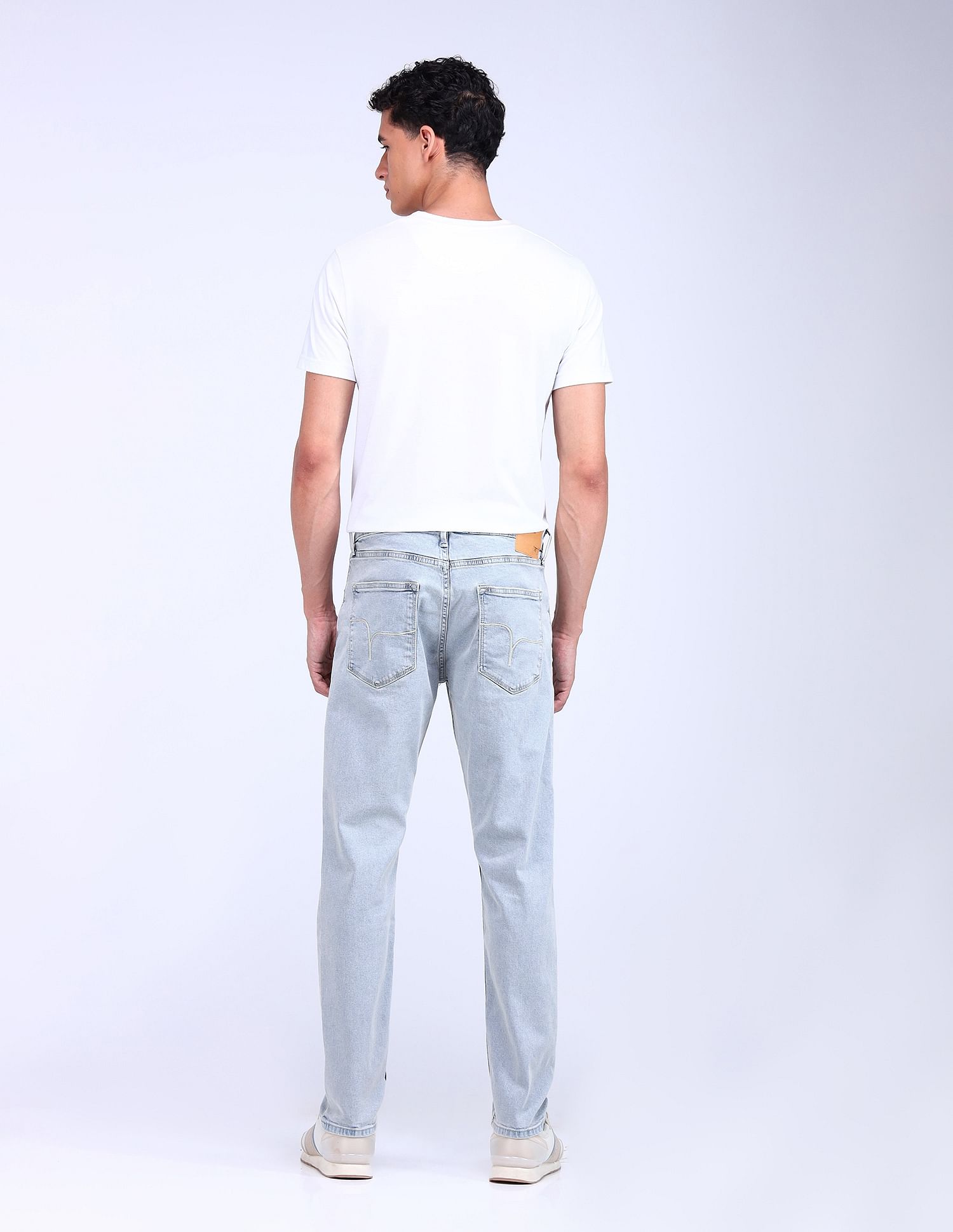 Flying Machine Slash Slim Tapered Bleached Jeans