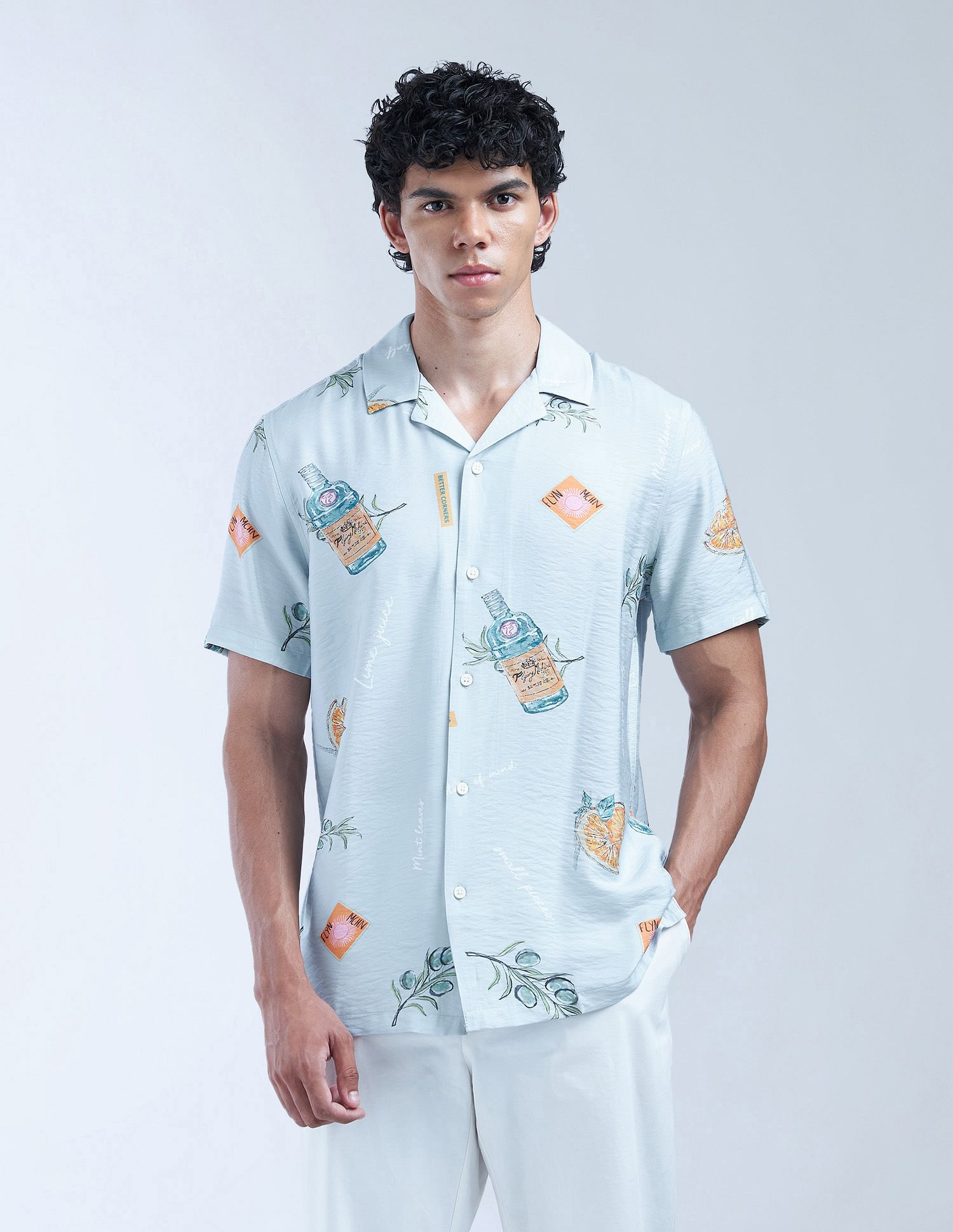 Flying Machine All Over Printed Digitopia Shirt