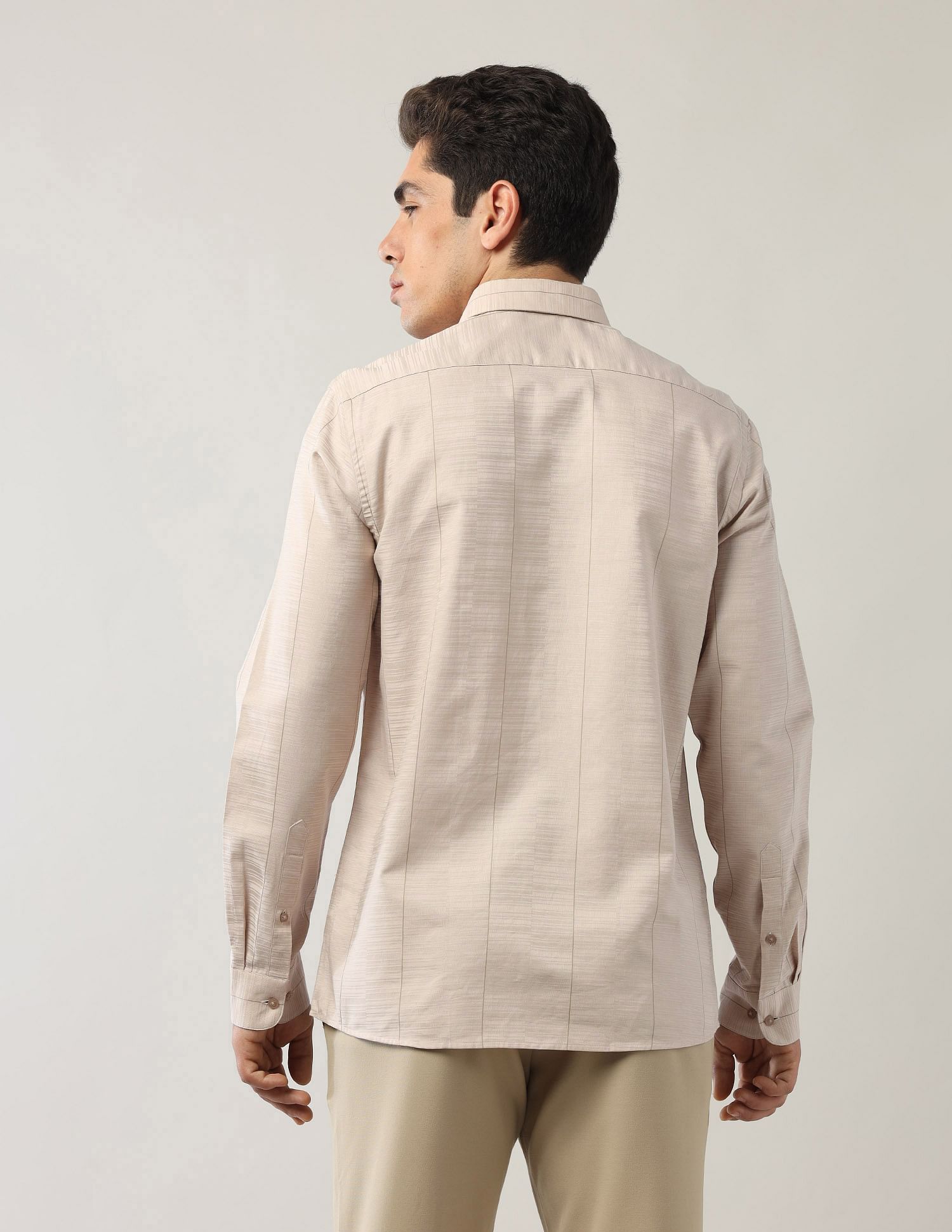 Arrow Newyork Manhattan Slim Fit Pure Cotton Satin Shirt