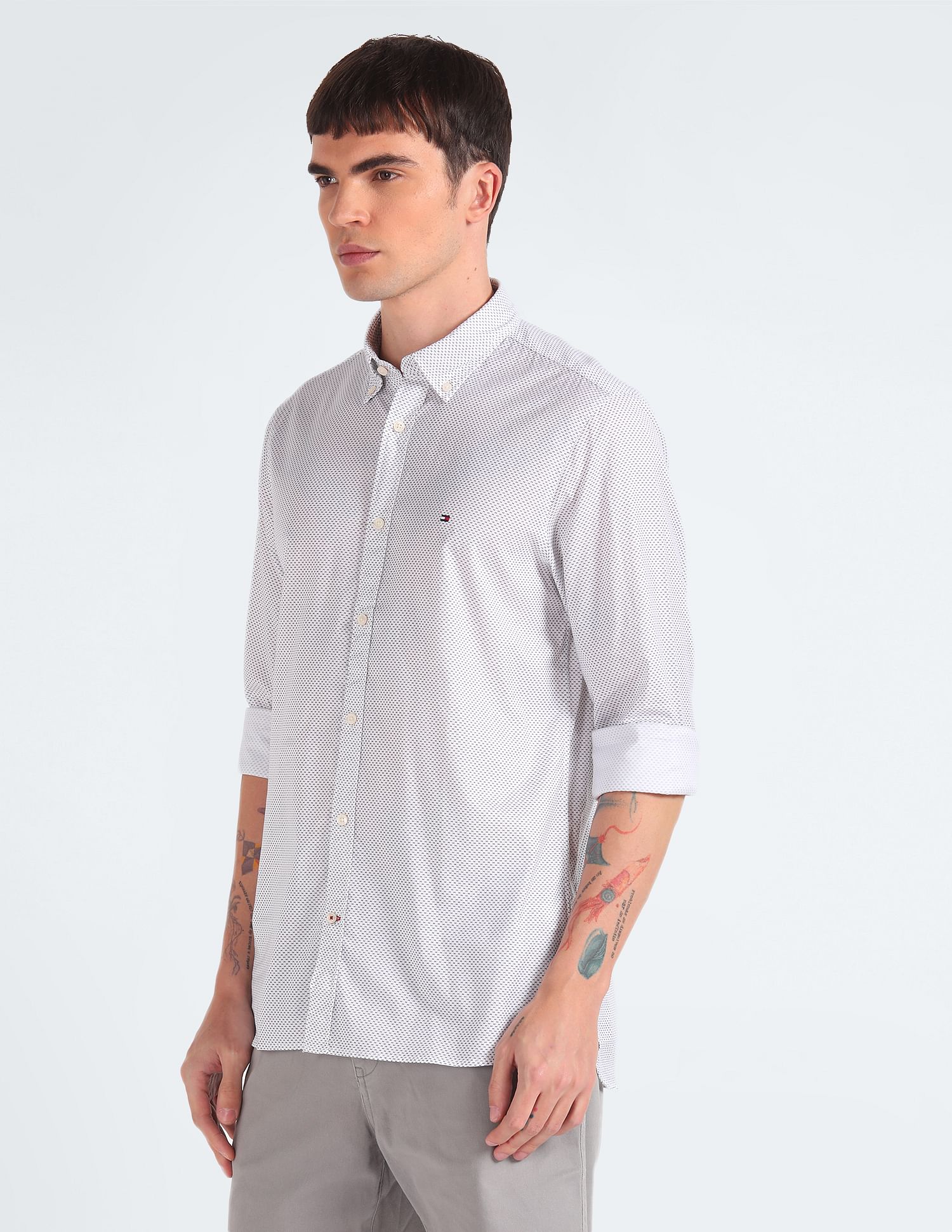 Tommy Hilfiger Geometric Print Slim Shirt