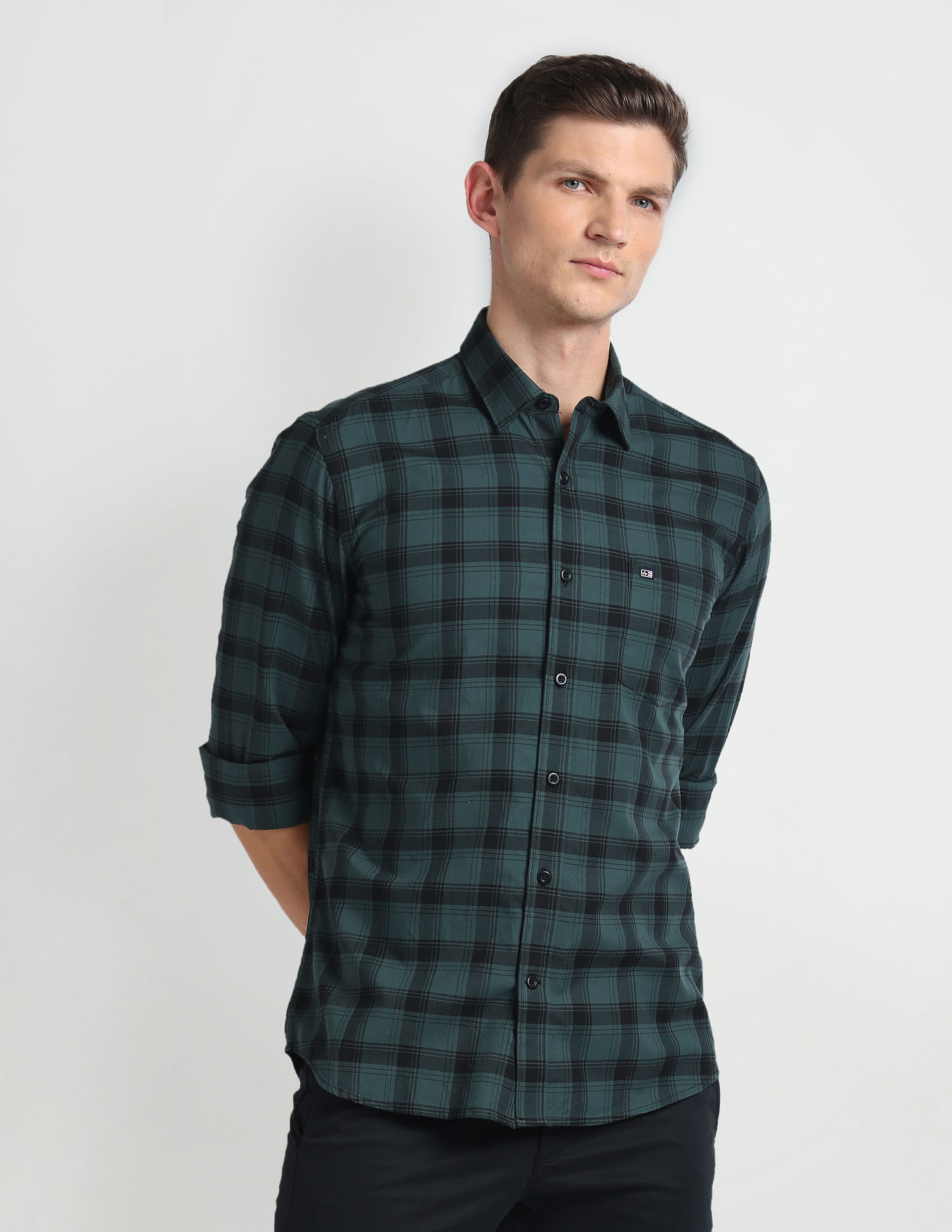 Arrow Sports Manhattan Slim Fit Cotton Shirt