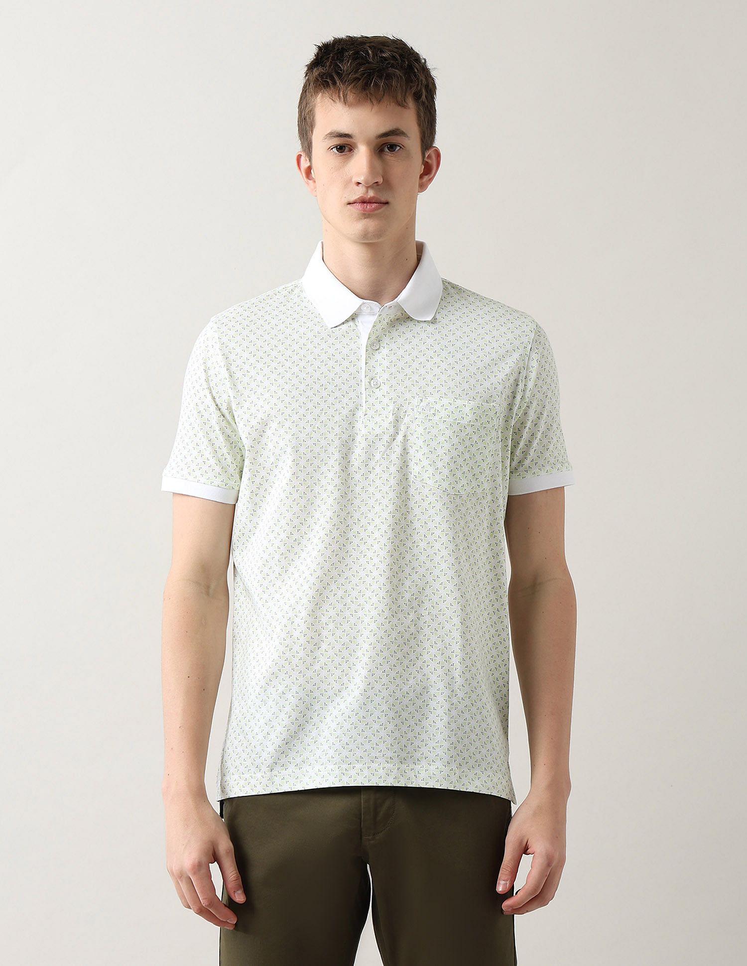 Arrow Geometric Printed Regular Fit Polo Shirt