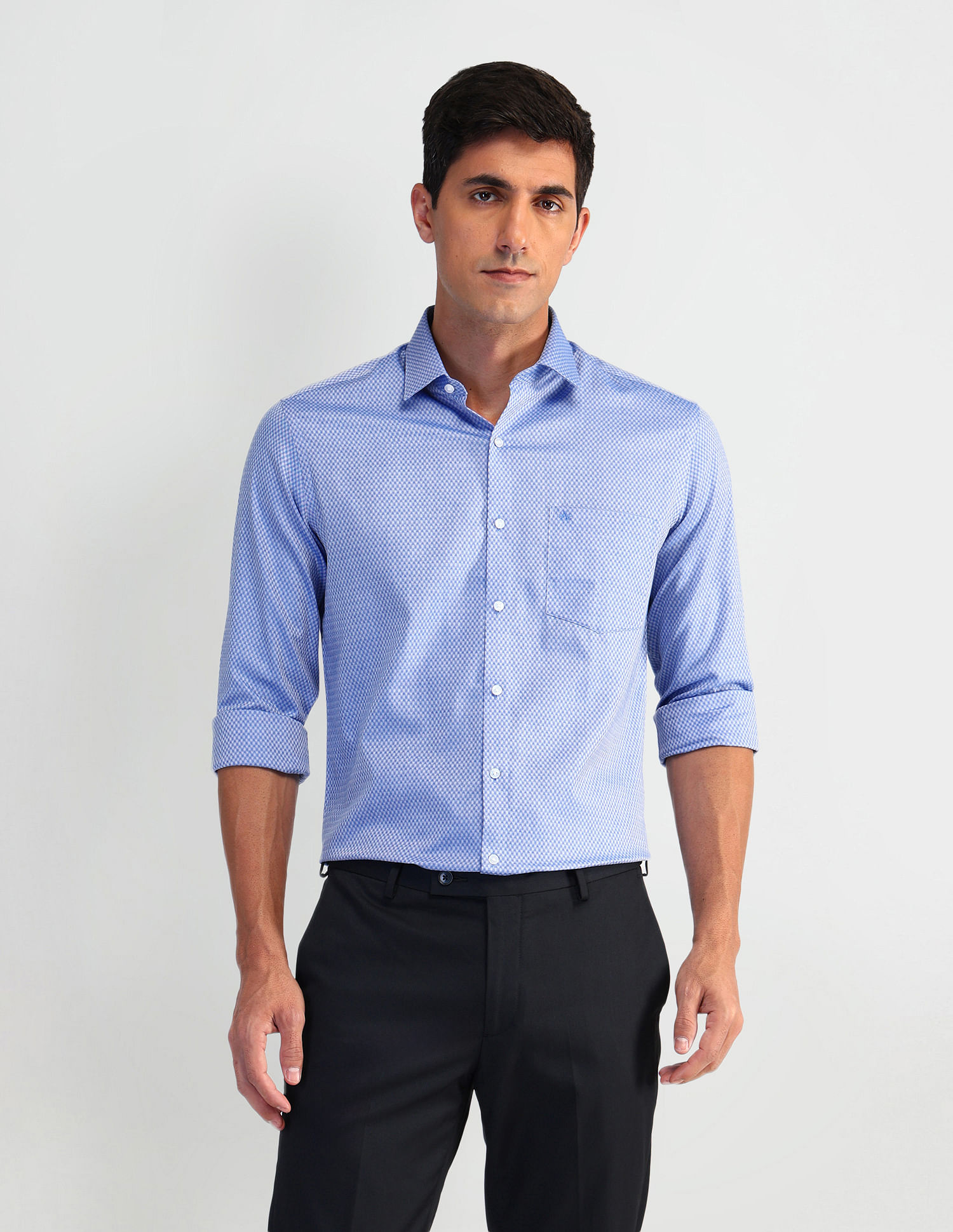 Arrow Geometric Patterned Twill Shirt