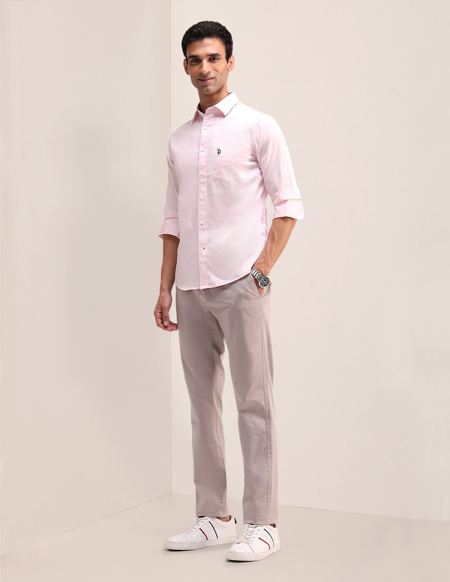 U.S. Polo Assn. Tailored Fit Satin Shirt