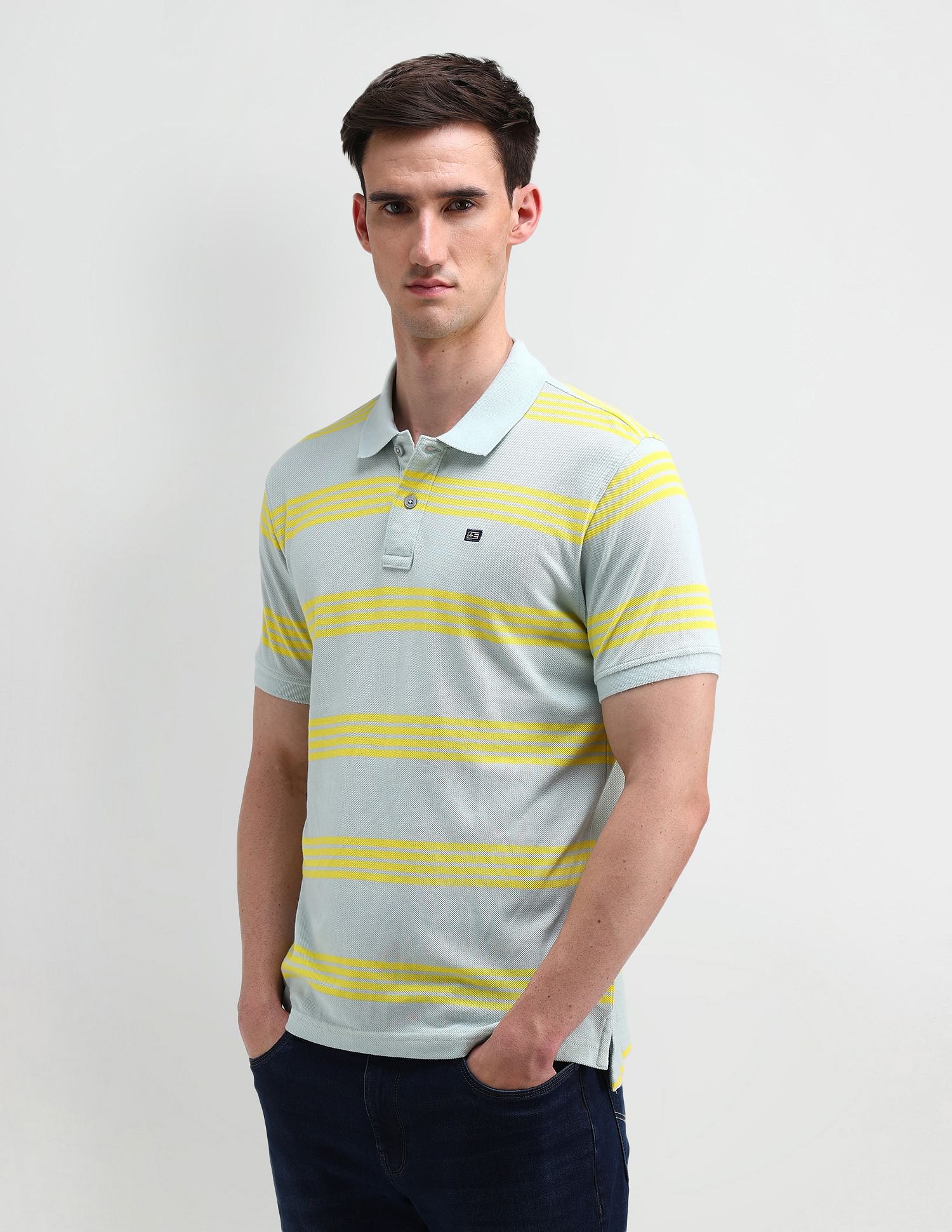 Arrow Sport Striped Regular Fit Polo Shirt