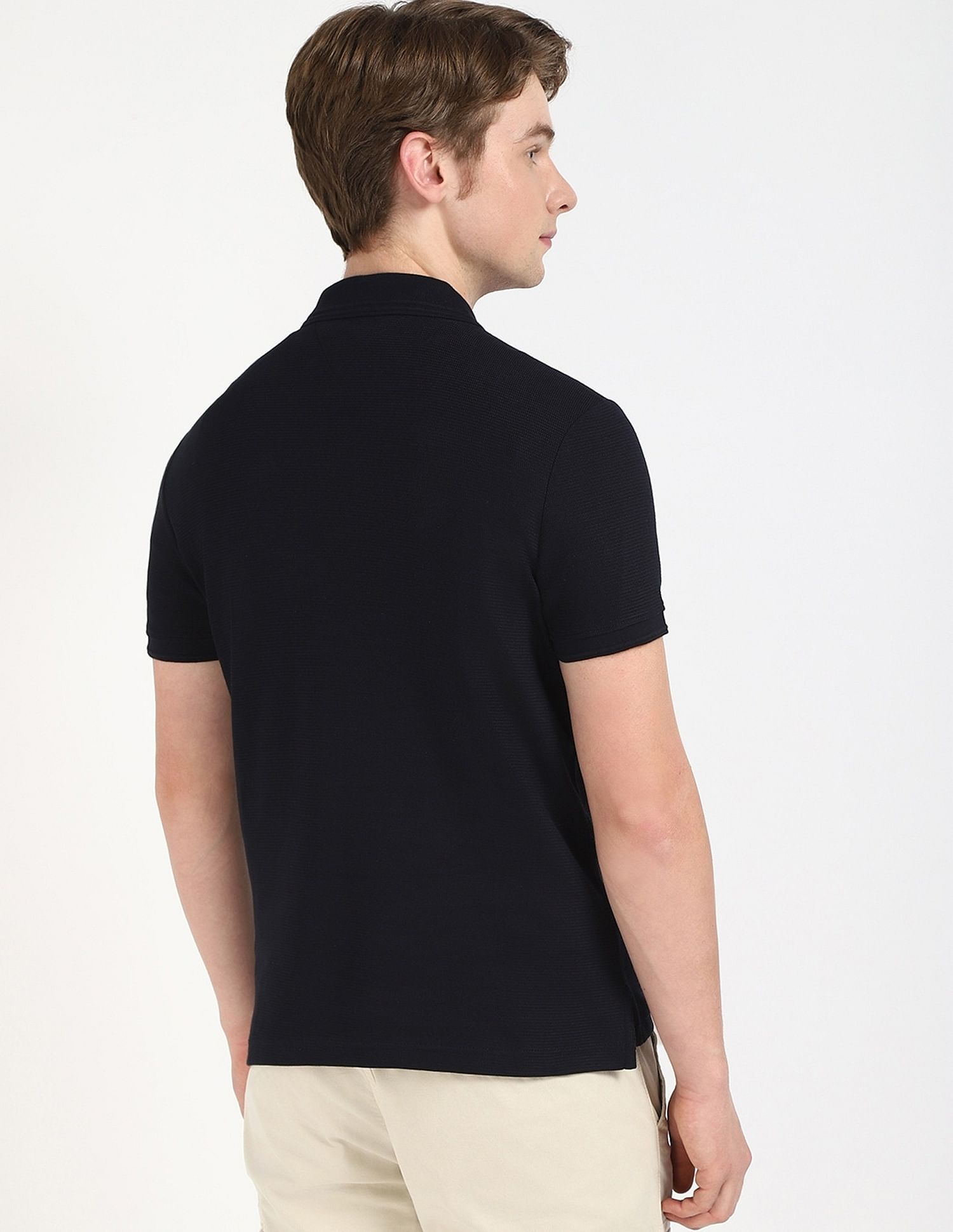 Tommy Hilfiger Solid Regular-Fit Cotton Polo Shirt
