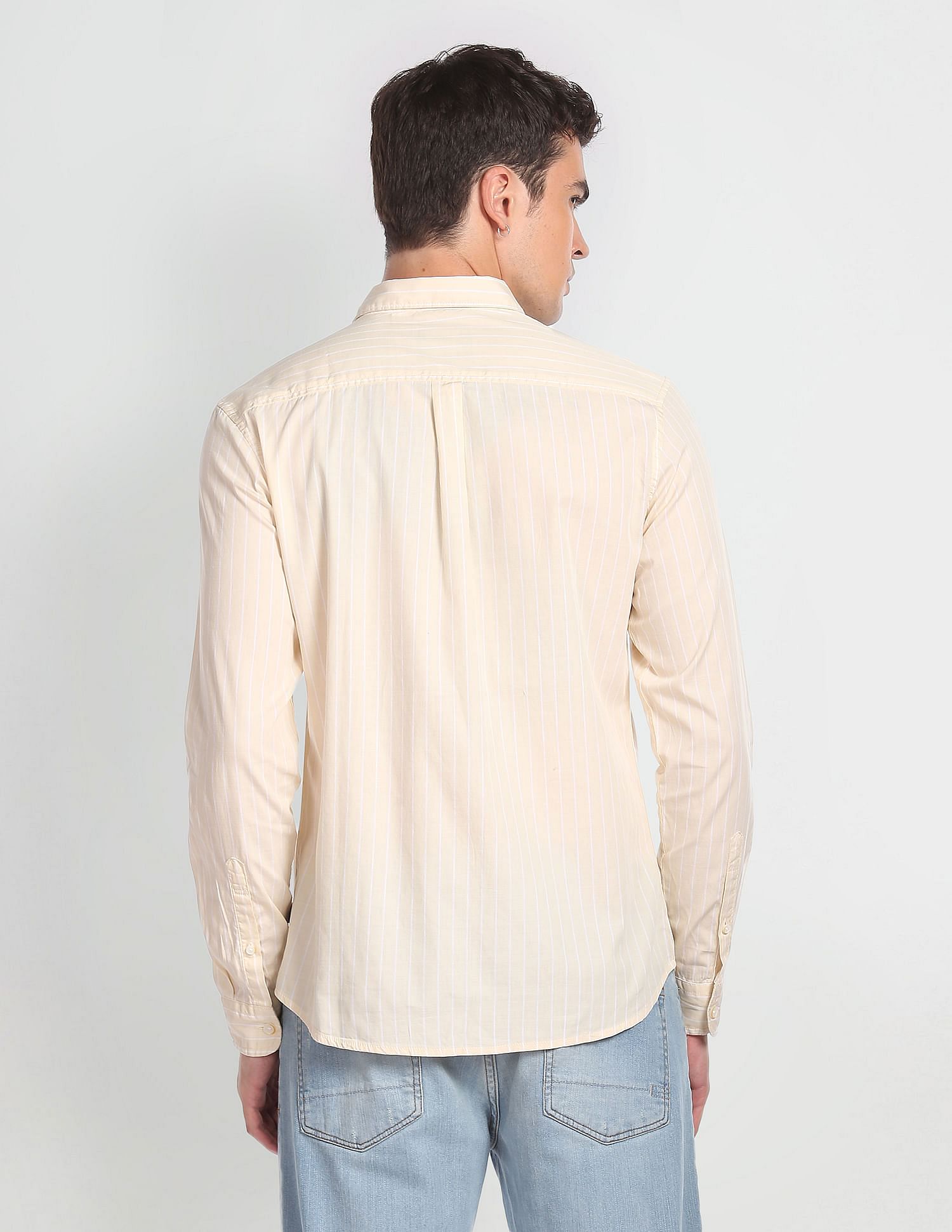 Flying Machine Vertical Stripe Slim Fit Shirt